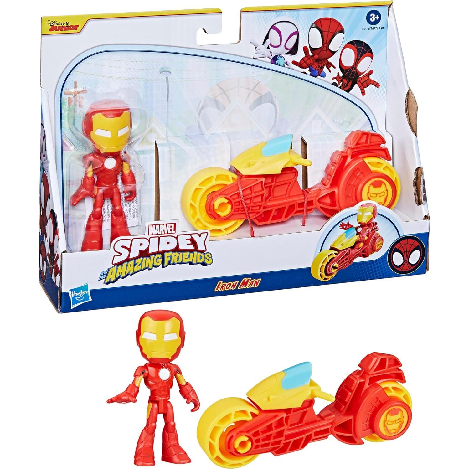 Figura de Acción Iron Man con Motocicleta Hasbro 10 cm