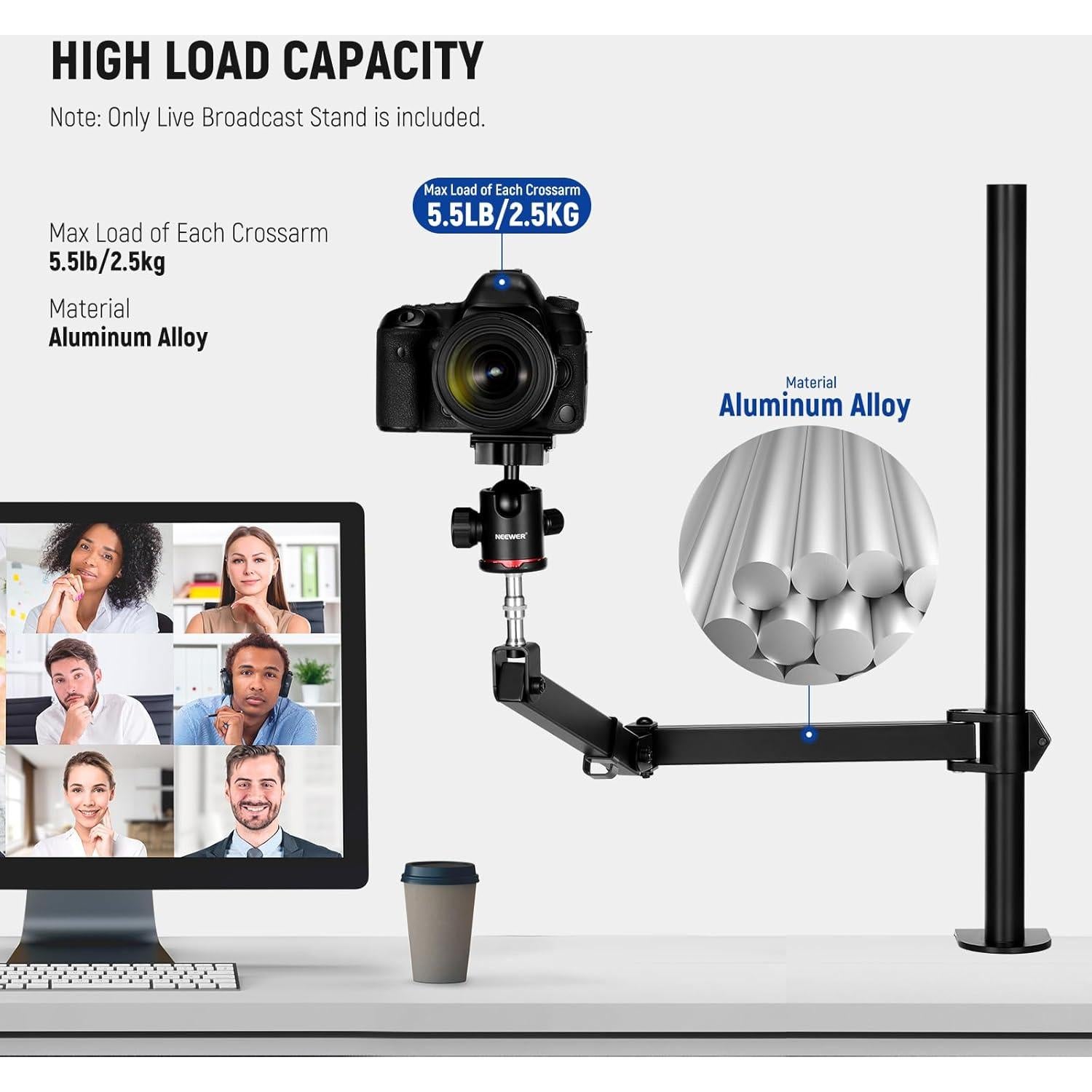 Soporte de Cámara de Escritorio NEEWER ST004 con Brazos Flexibles