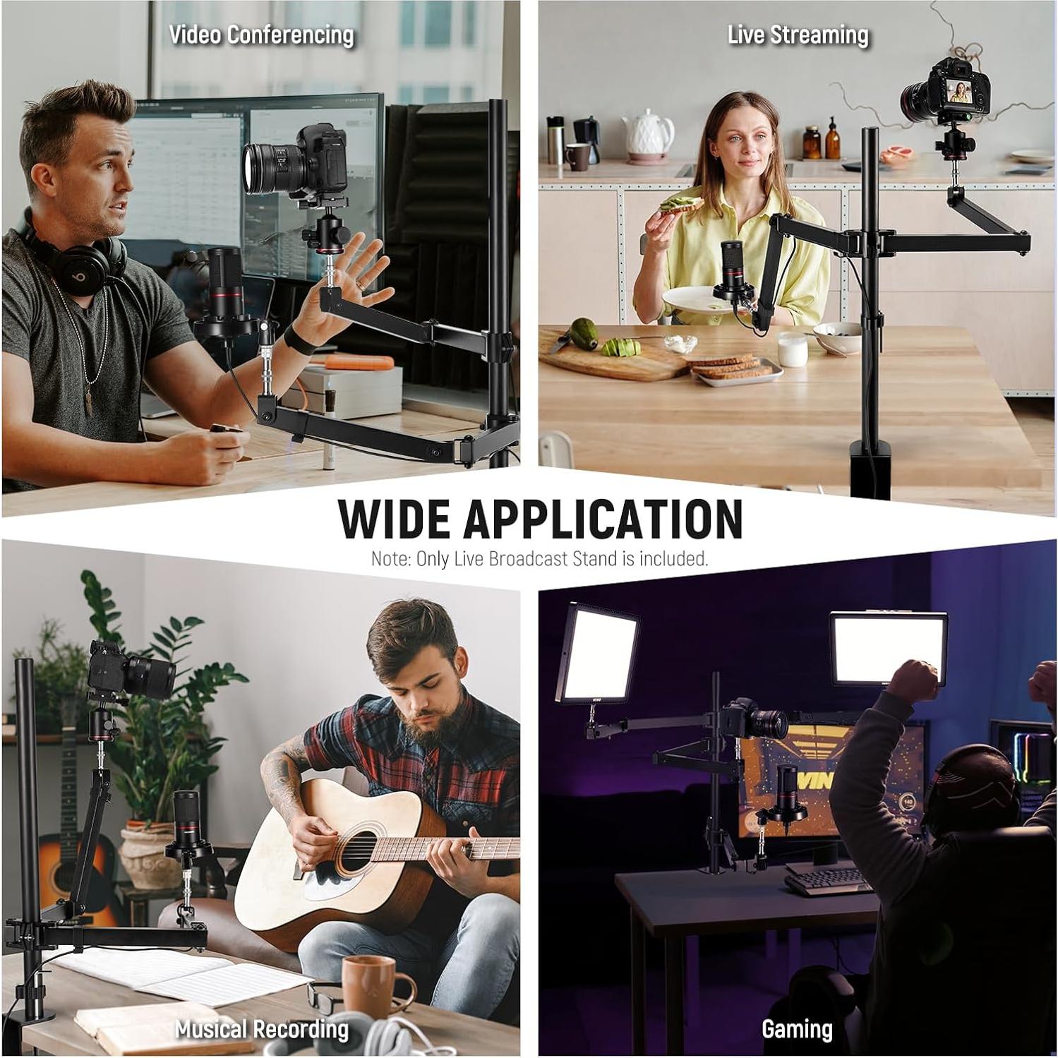 Soporte de Cámara de Escritorio NEEWER ST004 con Brazos Flexibles