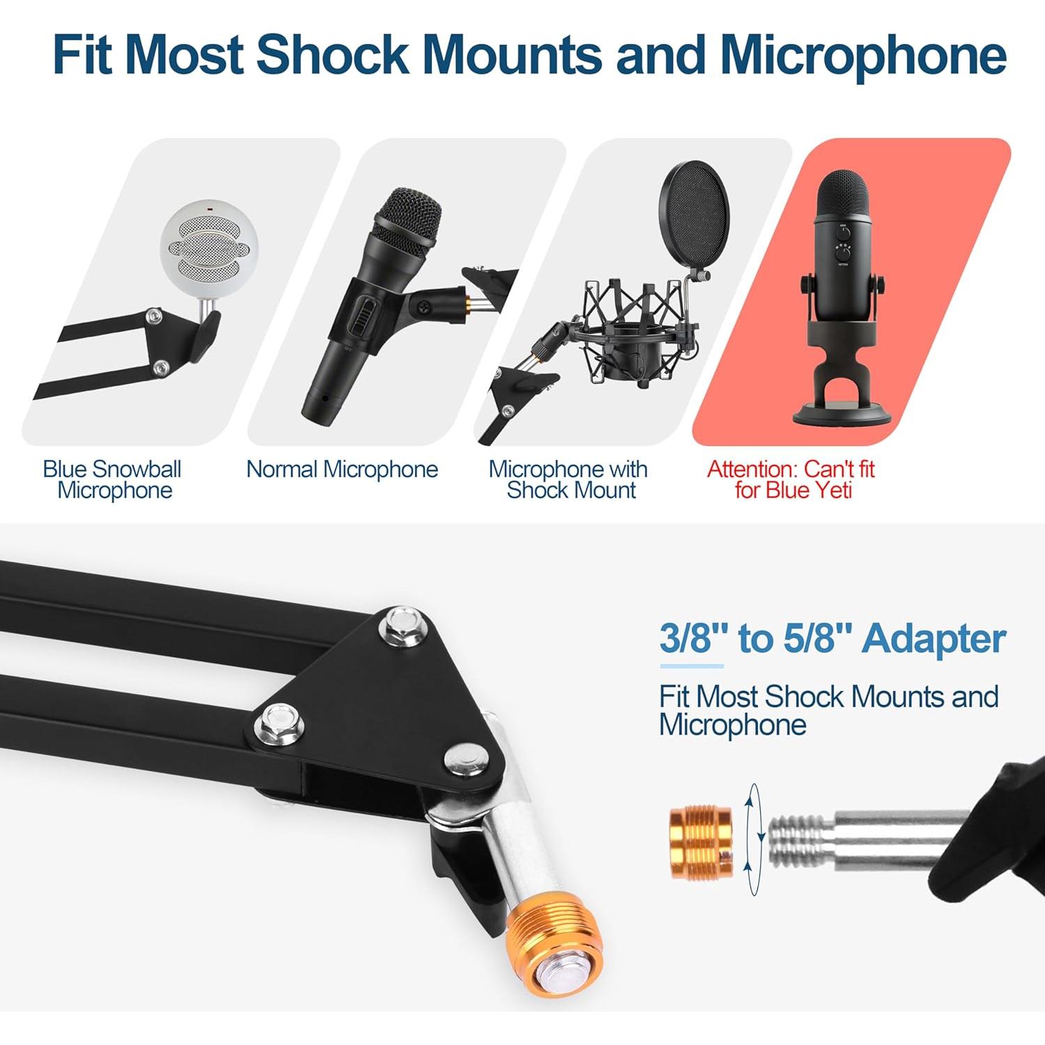 Brazo de Suspensión de Micrófono Ajustable Neewer 33 cm