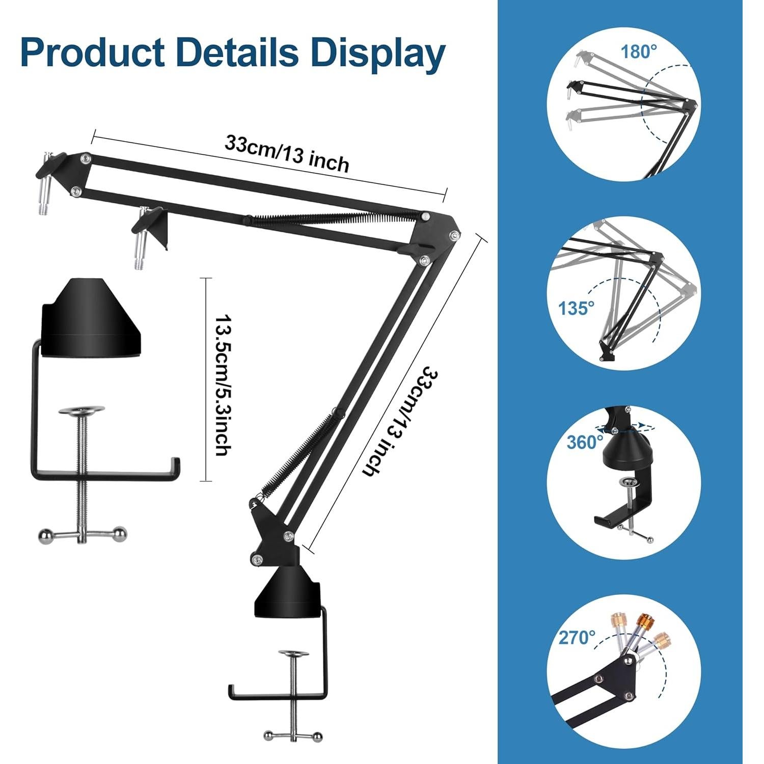 Brazo de Suspensión de Micrófono Ajustable Neewer 33 cm