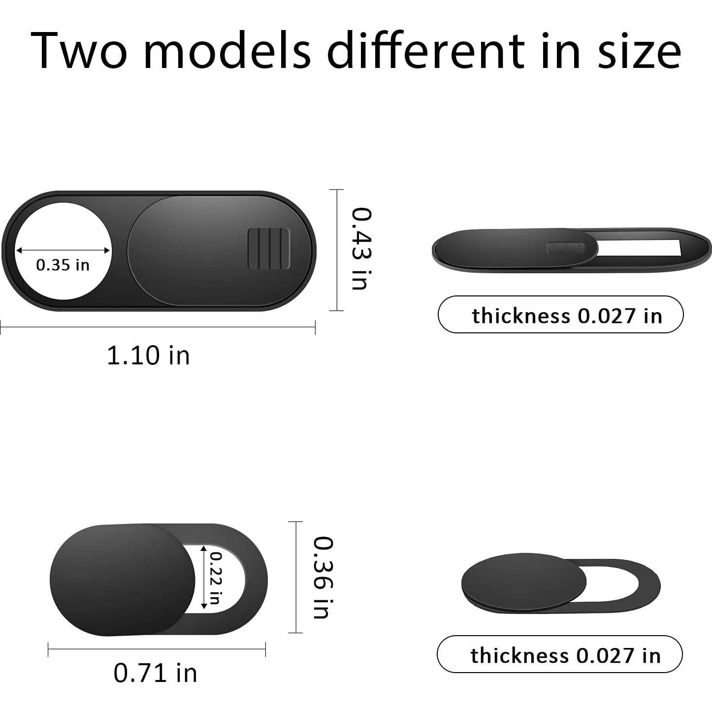 Cubierta de Cámara ZUCUCUC para Laptop y Smartphone - 12 Pcs