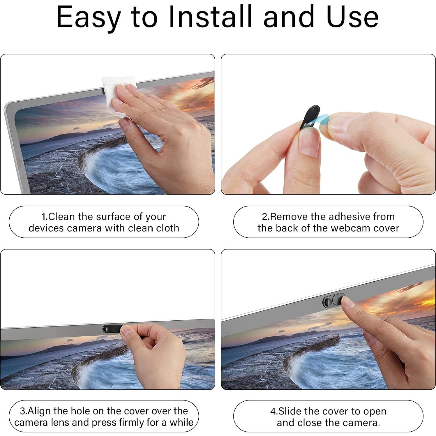 Cubierta de Cámara ZUCUCUC para Laptop y Smartphone - 12 Pcs