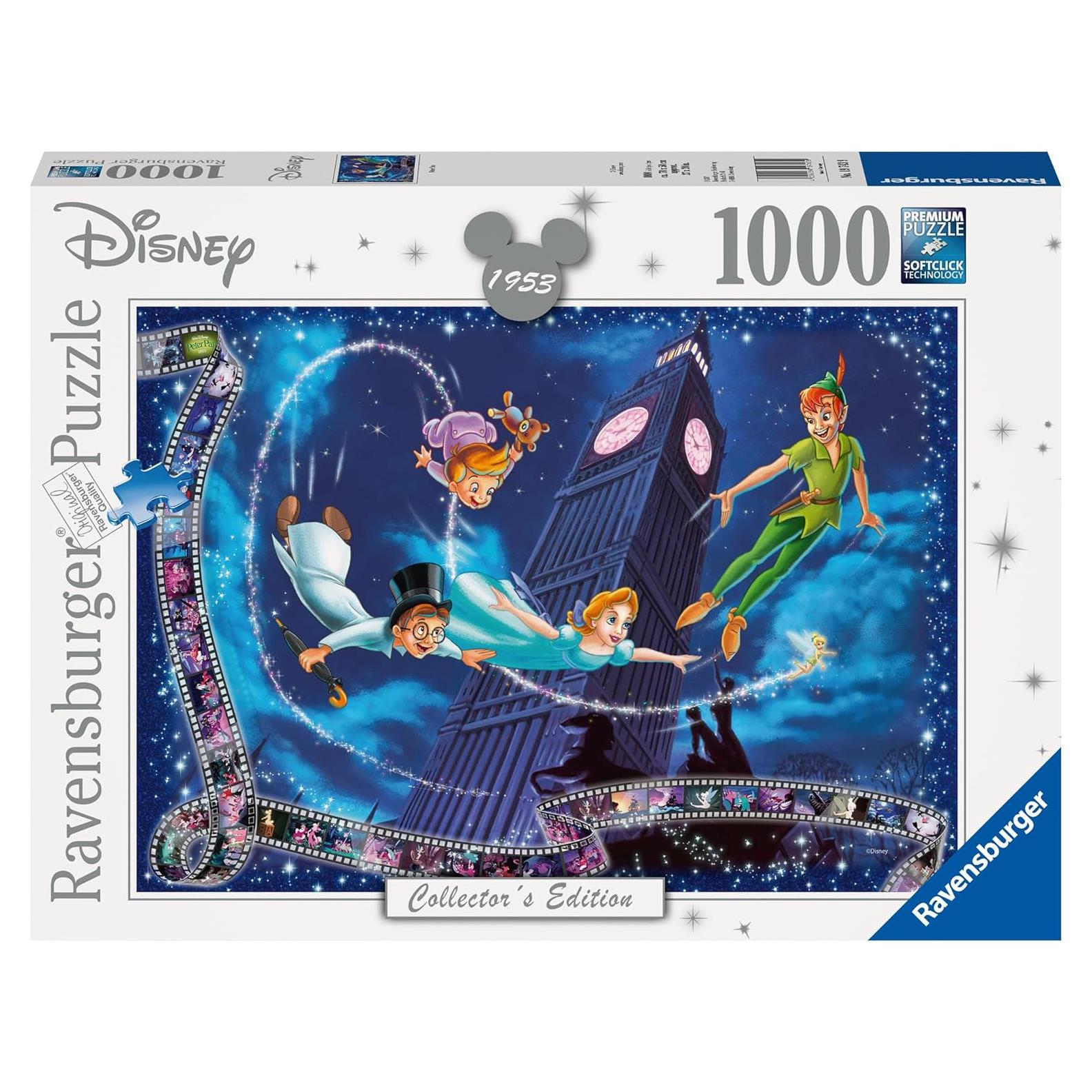 Ravensburger Disney Collector's Edition Peter Pan 1000 Piece Jigsaw Puzzle for Adults - Every Piece is Unique, Softclick Technology Means Pieces Fit Together Perfectly
