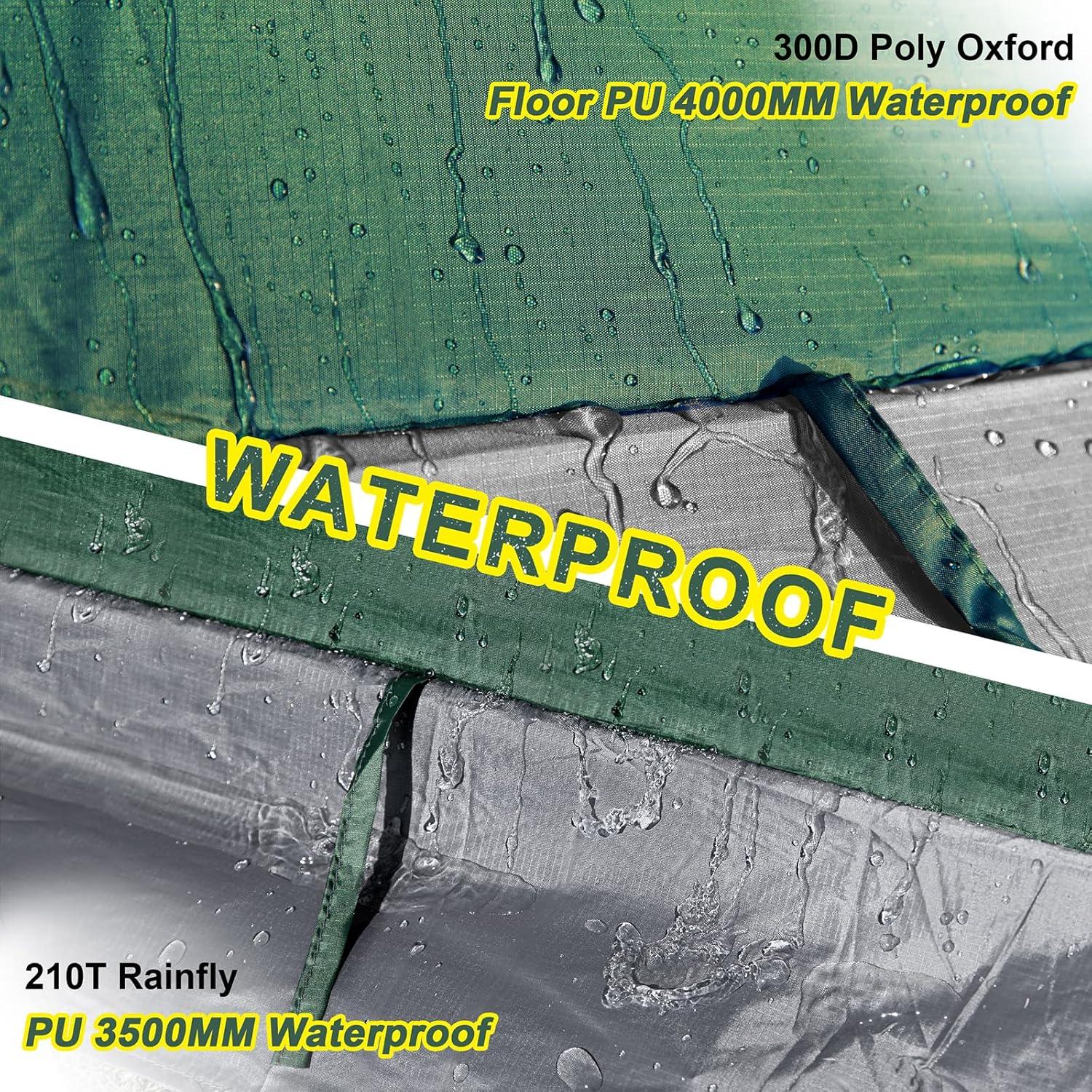 Tienda de Camping Camppal para 2 Personas Impermeable 4 Estaciones