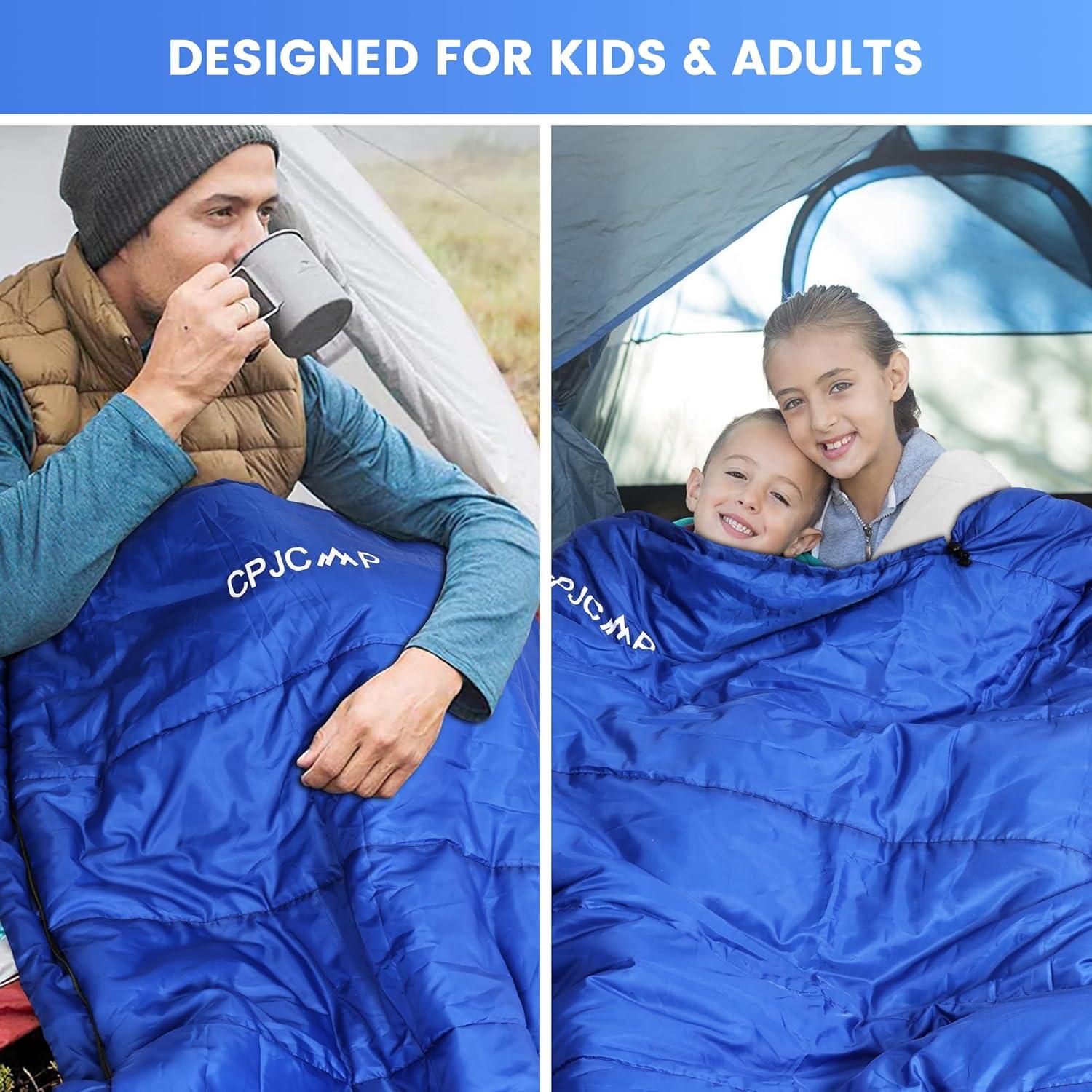 Saco de Dormir CPJCMP 0°C XXL Franela Verde Camping