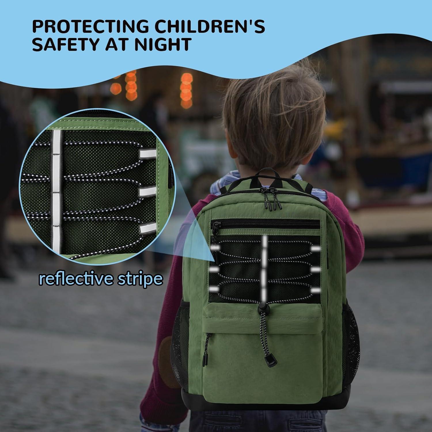 Mochila Infantil Bseash 10L Impermeable Verde Militar