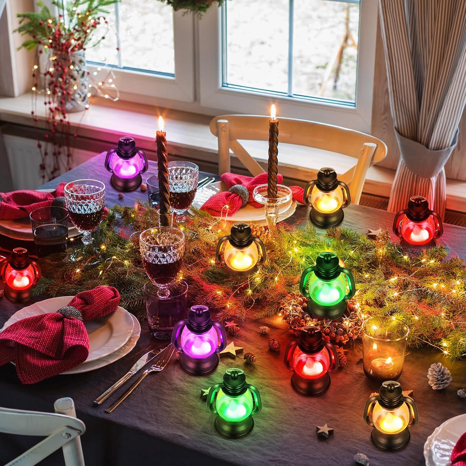 12 Mini Linternas Decorativas Ferraycle Vintage 10.16 cm