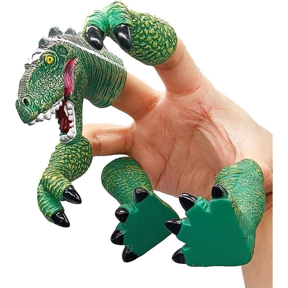 Conjunto de Marionetas de Dedos de Dinosaurio AQKILO - Juguetes Ecológicos