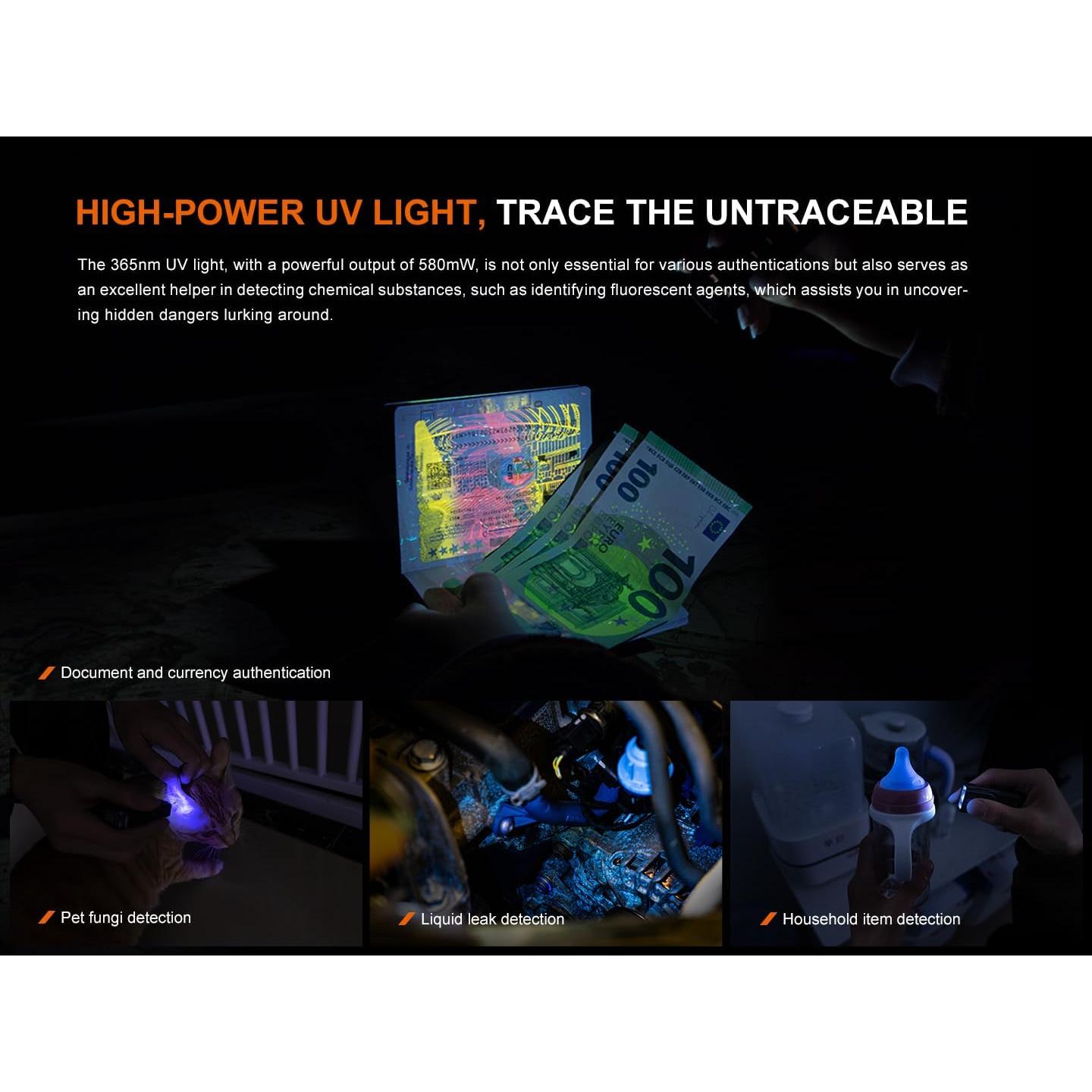 Linterna LED Fenix E06R 700 Lúmenes Recargable USB Turquesa