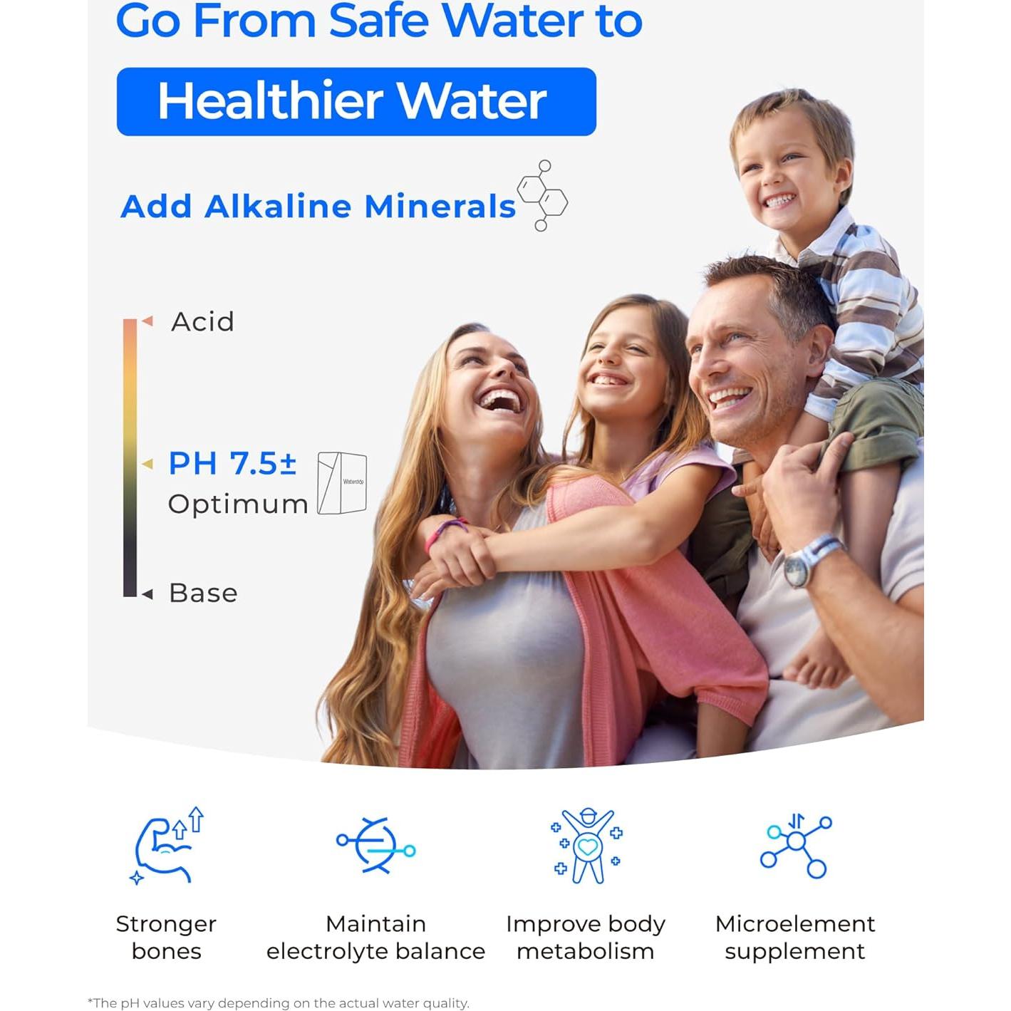 Sistema de Ósmosis Inversa Waterdrop WD-X8-Alcalino 800 GPD