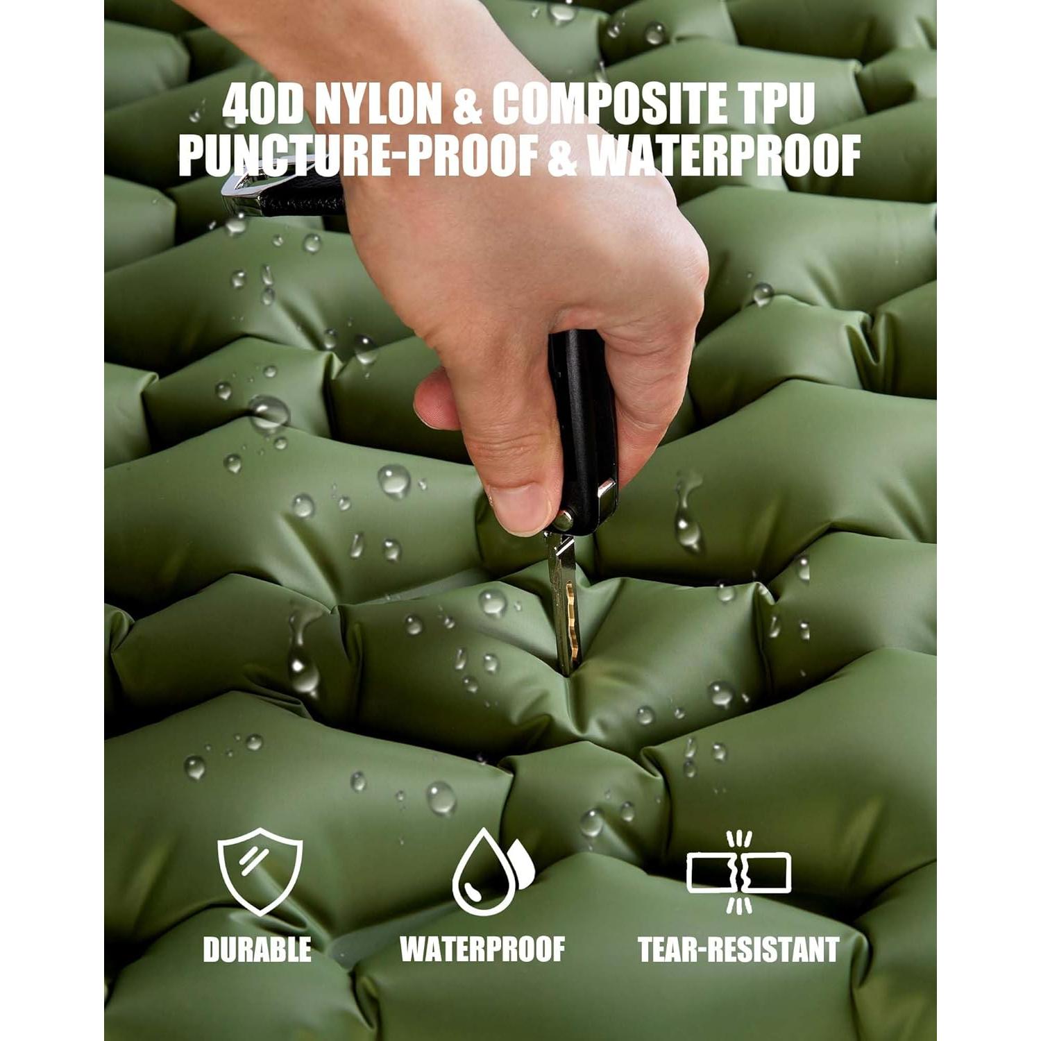 Colchoneta de Camping Autoinflable AKSOUL 3.94" Gruesa 200 kg