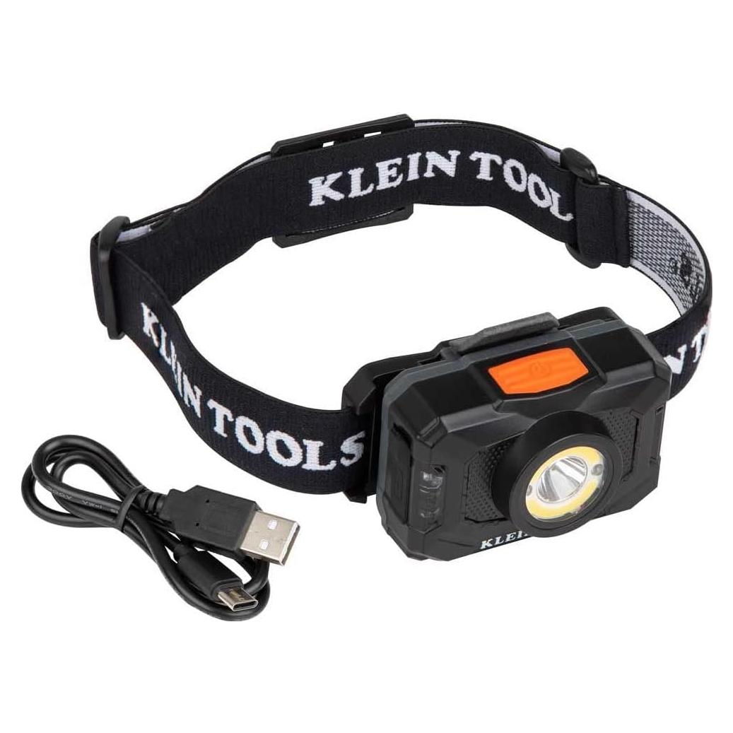 Linterna Frontal Recargable Klein Tools 800 Lúmenes LED