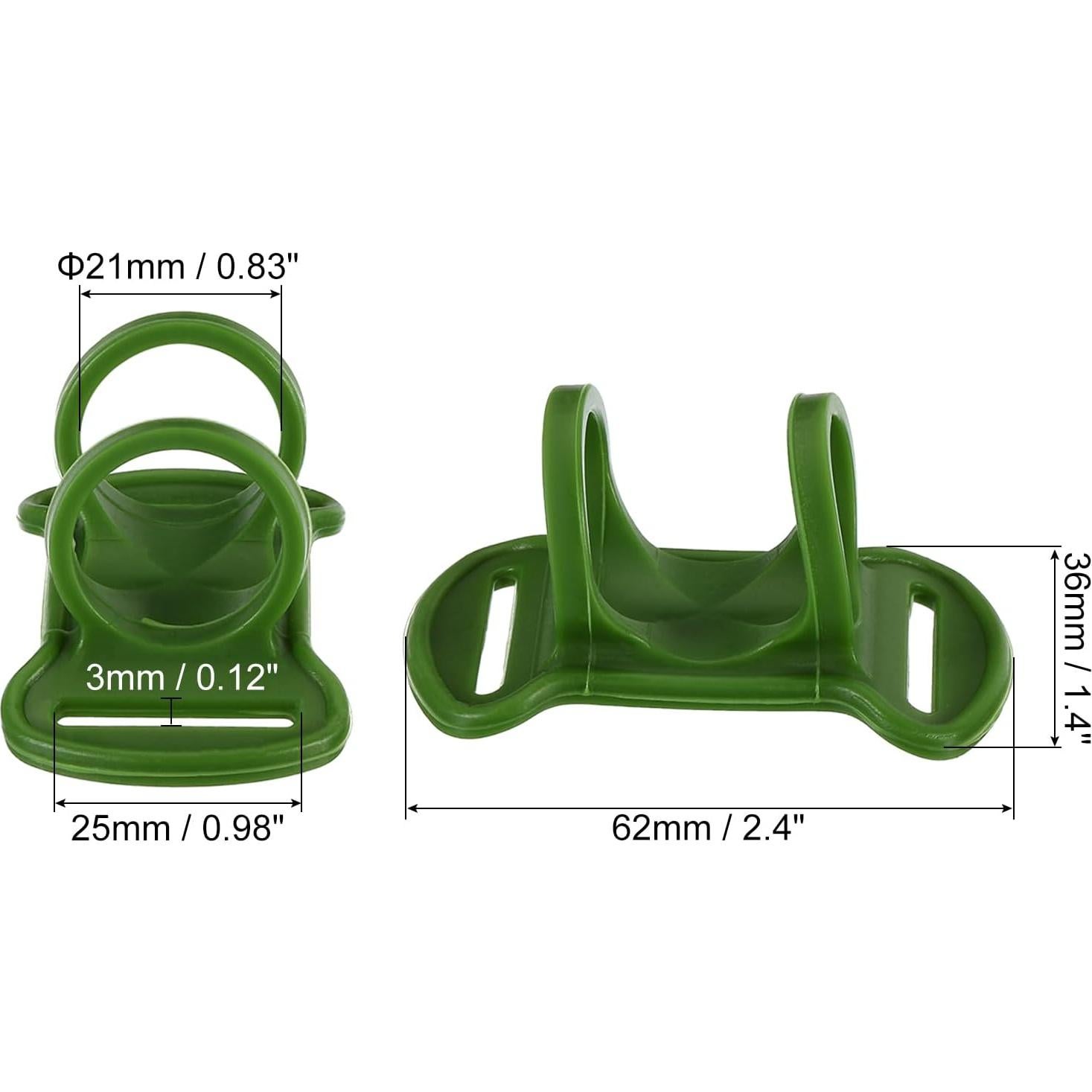 Soporte para Linterna PATIKIL 4 Pcs Silicona Verde 21mm