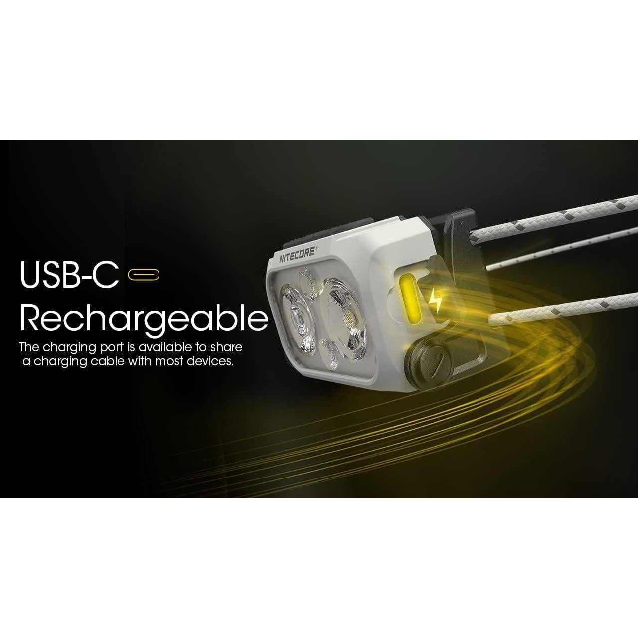 Linterna Frontal Nitecore NU21 360 Lúmenes Recargable USB-C