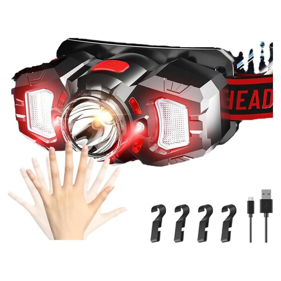 Linterna Frontal LED BTZOMR 800 Lúmenes 7 Modos IPX5