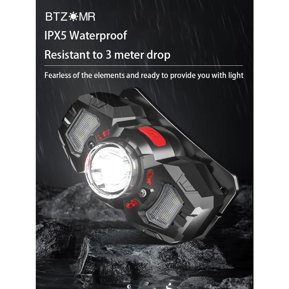 Linterna Frontal LED BTZOMR 800 Lúmenes 7 Modos IPX5