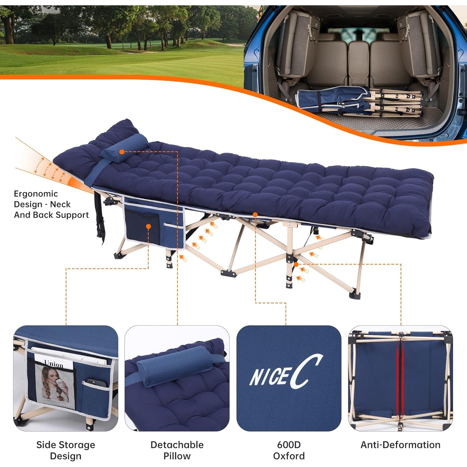 Cama de Camping Plegable Nice C con Colchón Marino 226kg