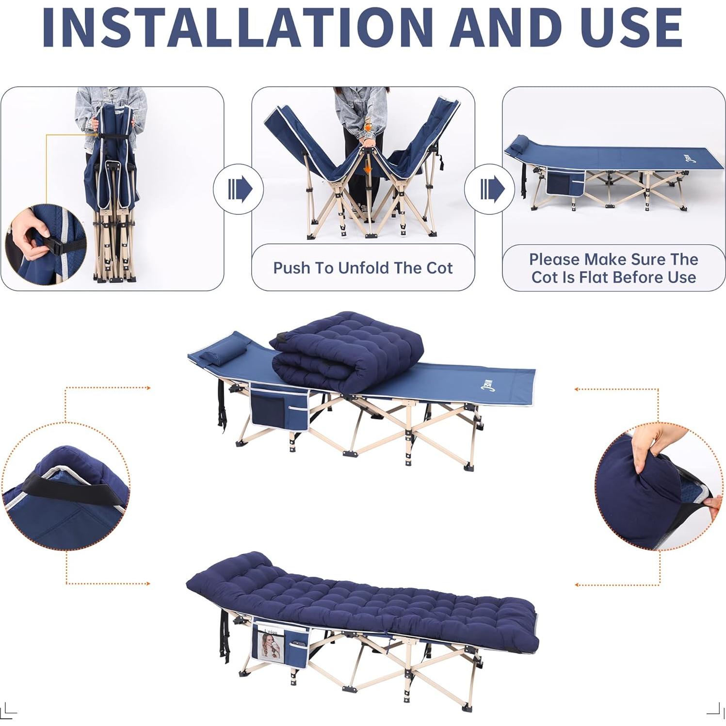 Cama de Camping Plegable Nice C con Colchón Marino 226kg