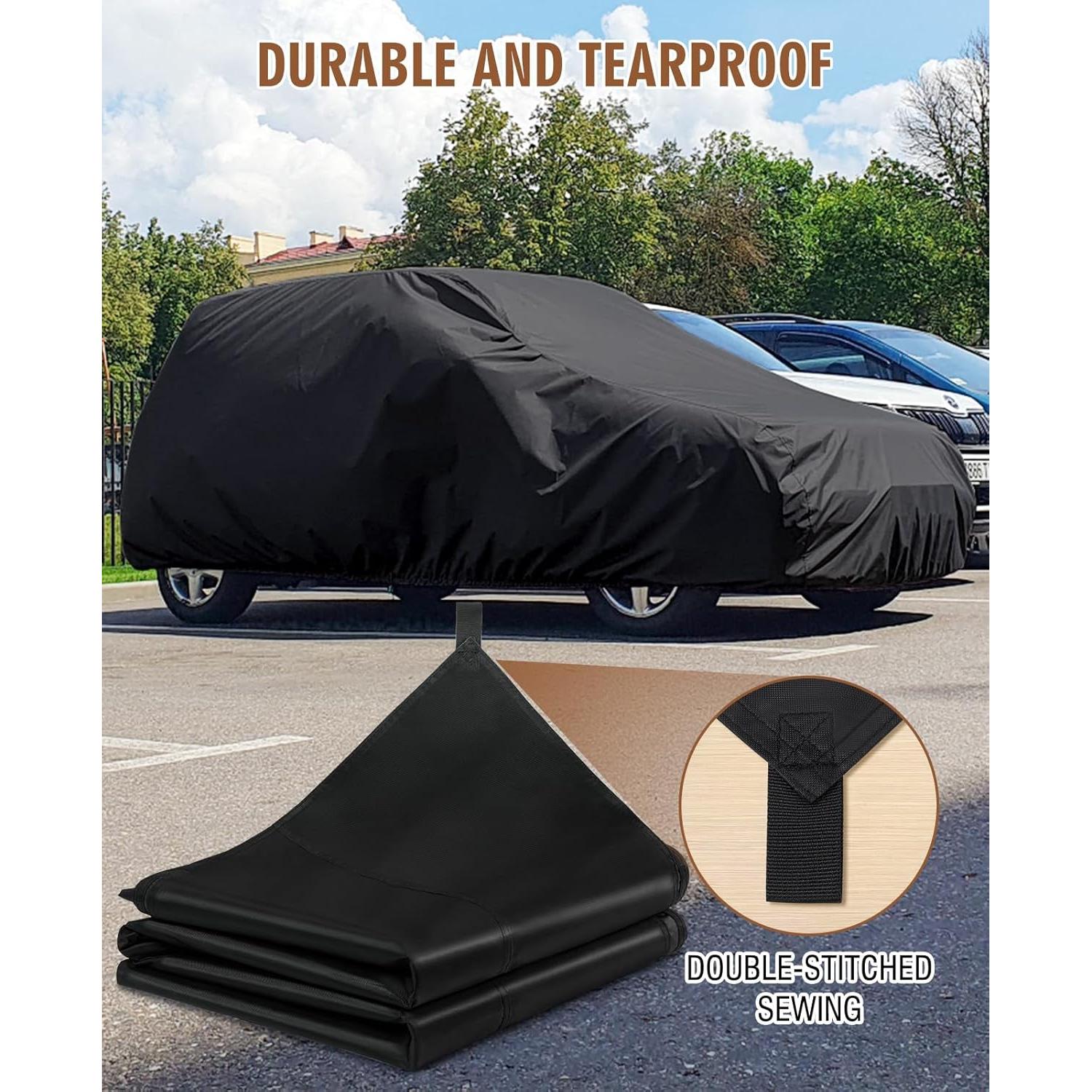 Lona Impermeable HIRALIY 200x220 cm Alta Resistencia Negra