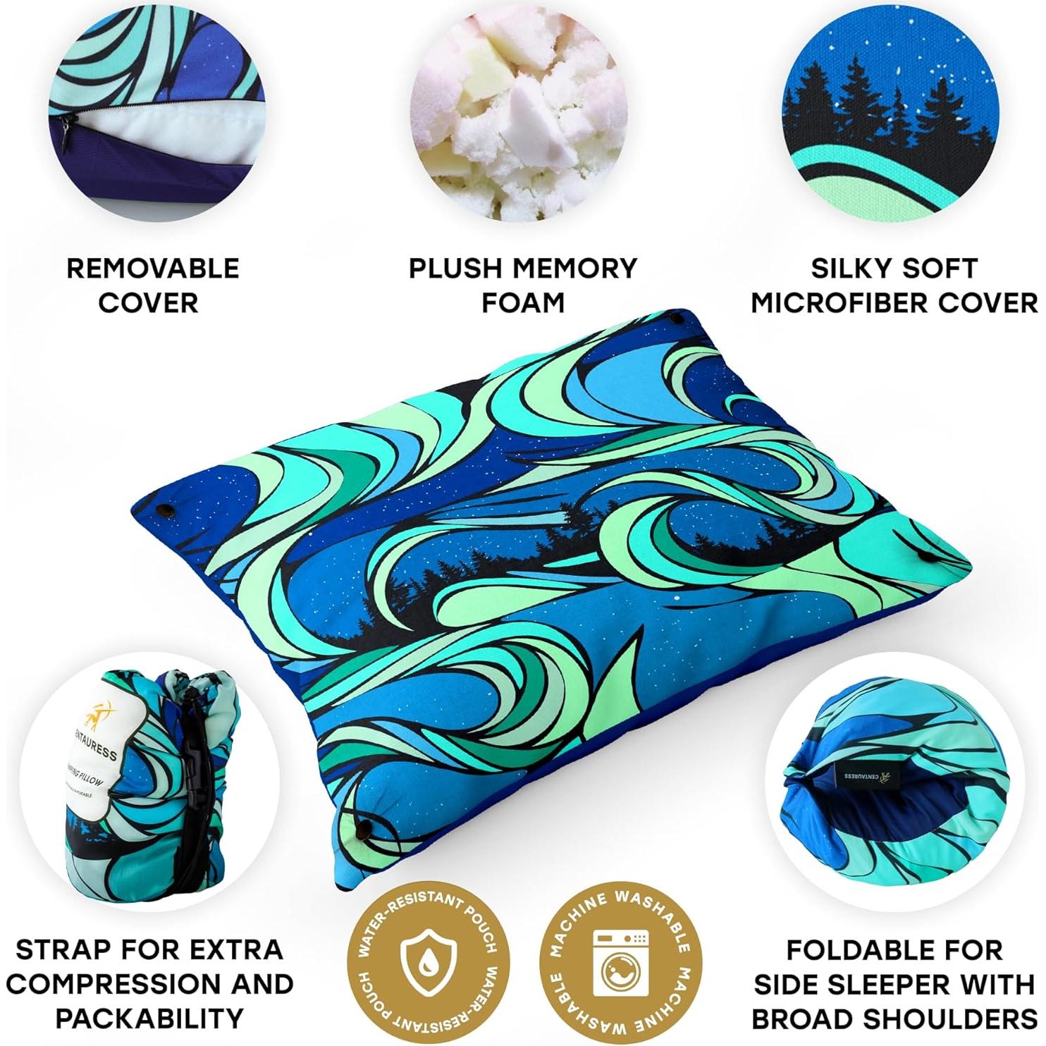 Almohada de Viaje Centauress Espuma Viscoelástica 43x30cm