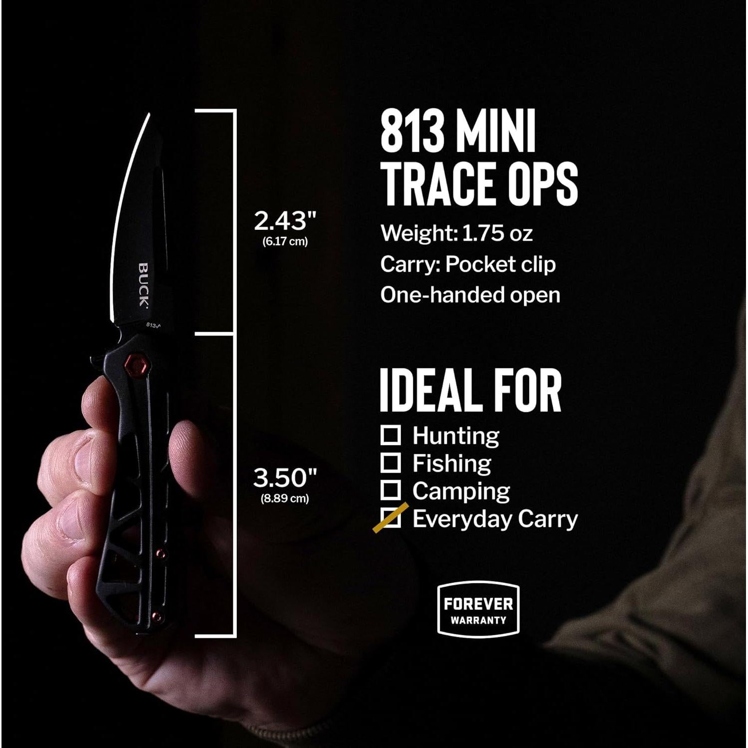 Cuchillo de bolsillo Buck Knives BU813BKS Mini Trace Ops 6.17 cm