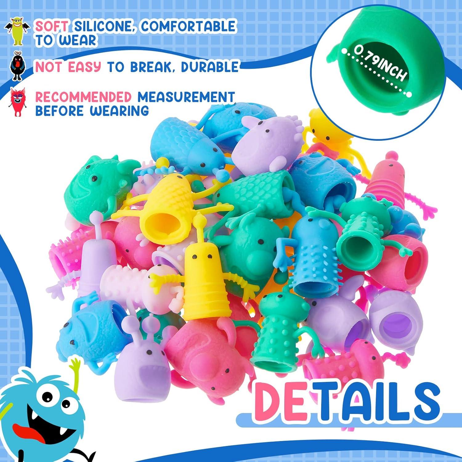 Juego de 40 Muñecos de Dedos de Monstruo Junkin - Juguetes Antiestrés