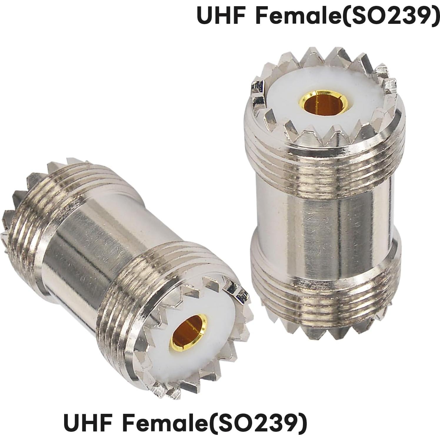 Adaptador UHF hembra a hembra BOOBRIE SO239 - 2 Piezas