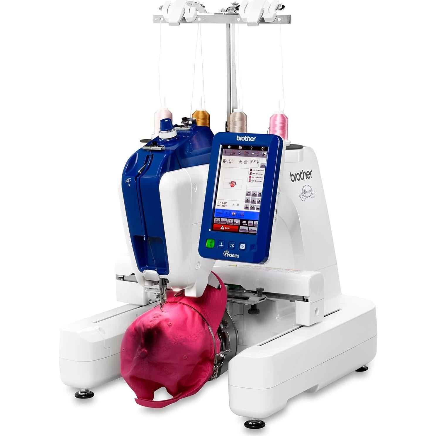Brother Persona PRS100 Single Needle Embroidery Machine with 4-Spool Thread Stand and Free Arm Embroidery