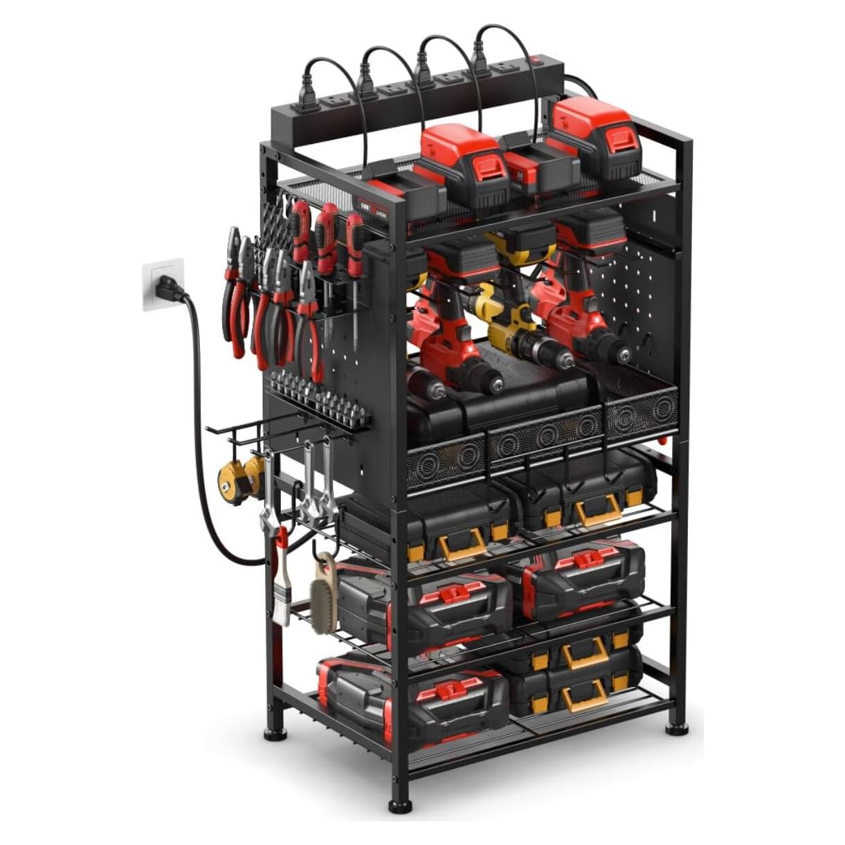 Organizador de Herramientas JUNNUJ con Estación de Carga 8 Salidas