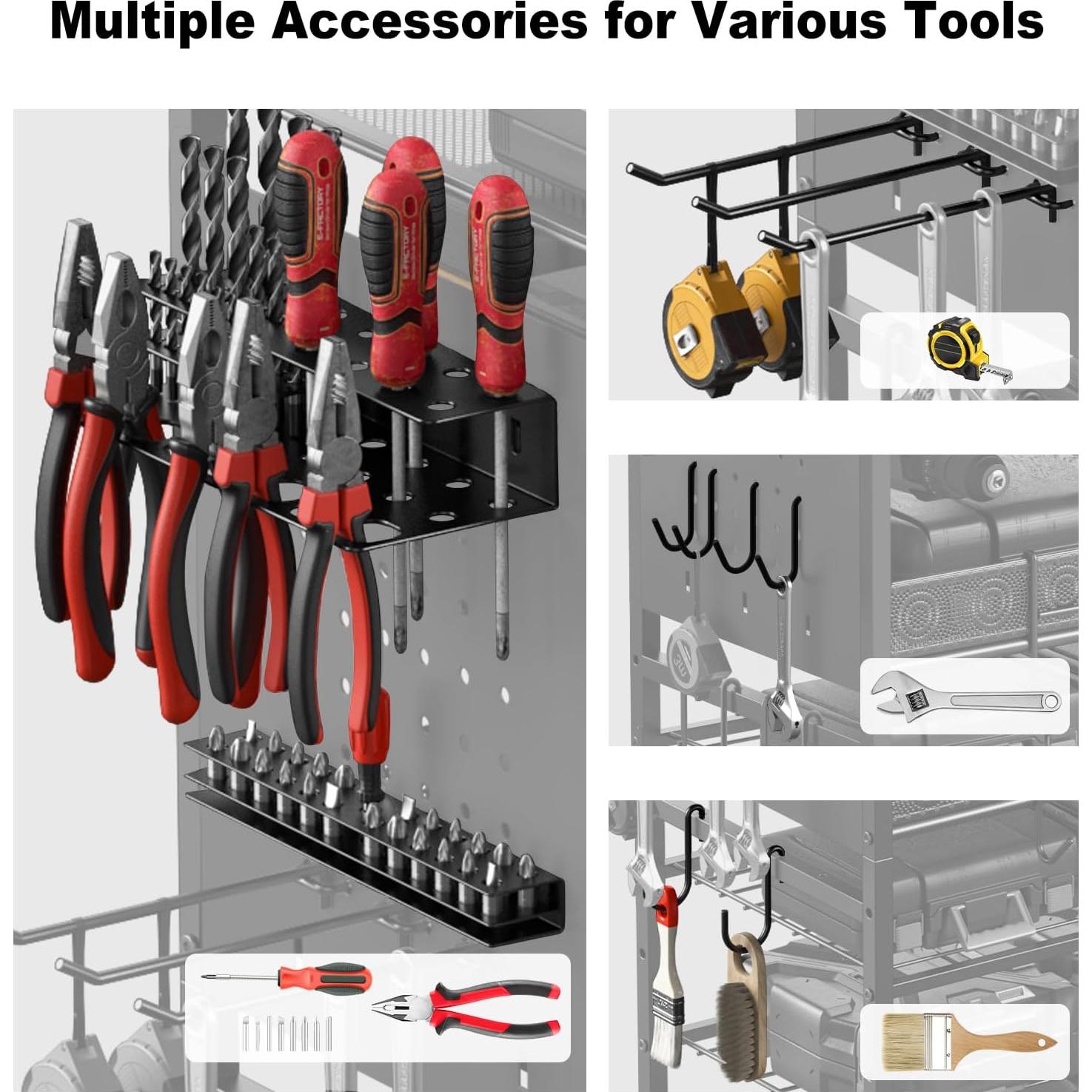 Organizador de Herramientas JUNNUJ con Estación de Carga 8 Salidas