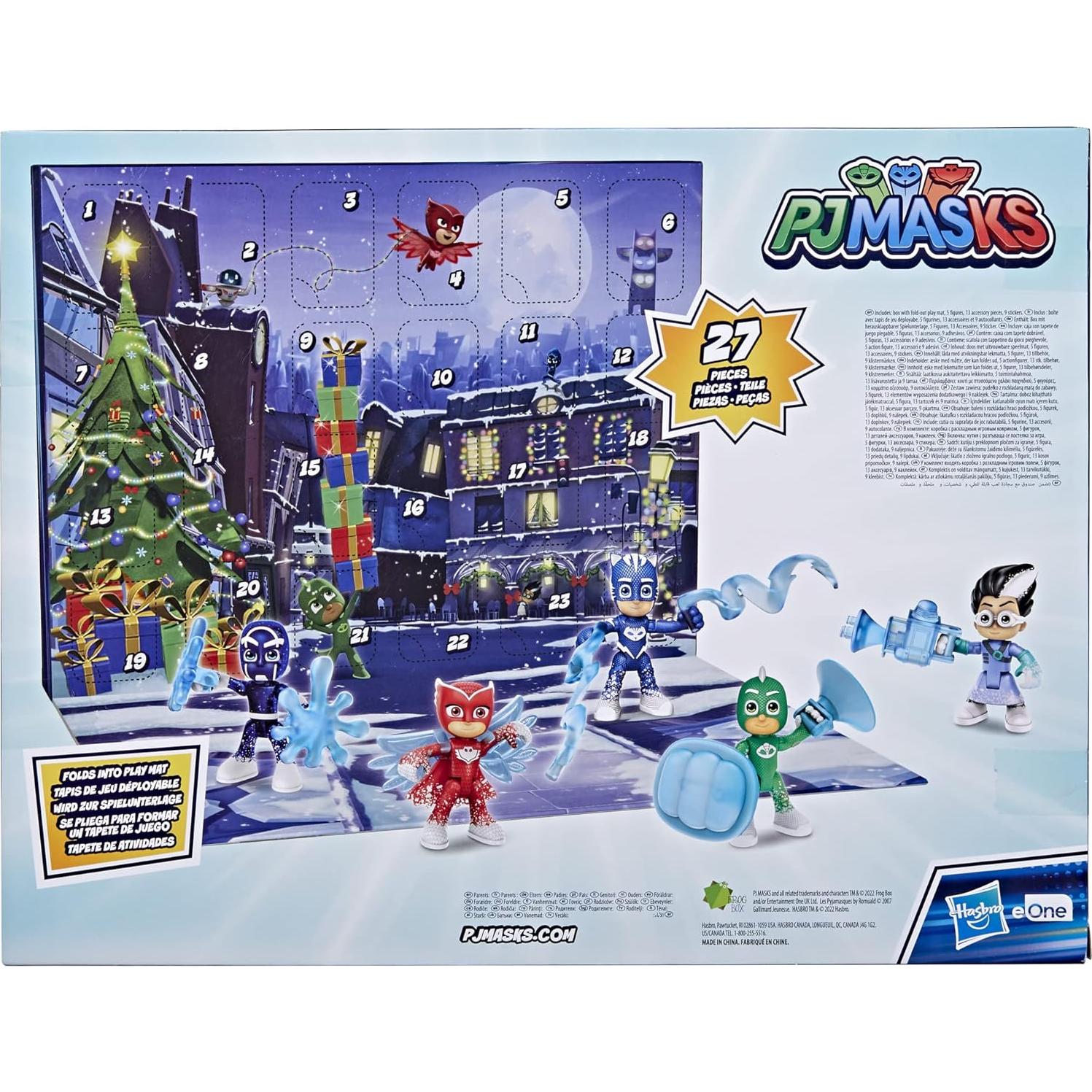 Calendario de Adviento PJ Masks Hasbro con 27 Juguetes Sorpresa
