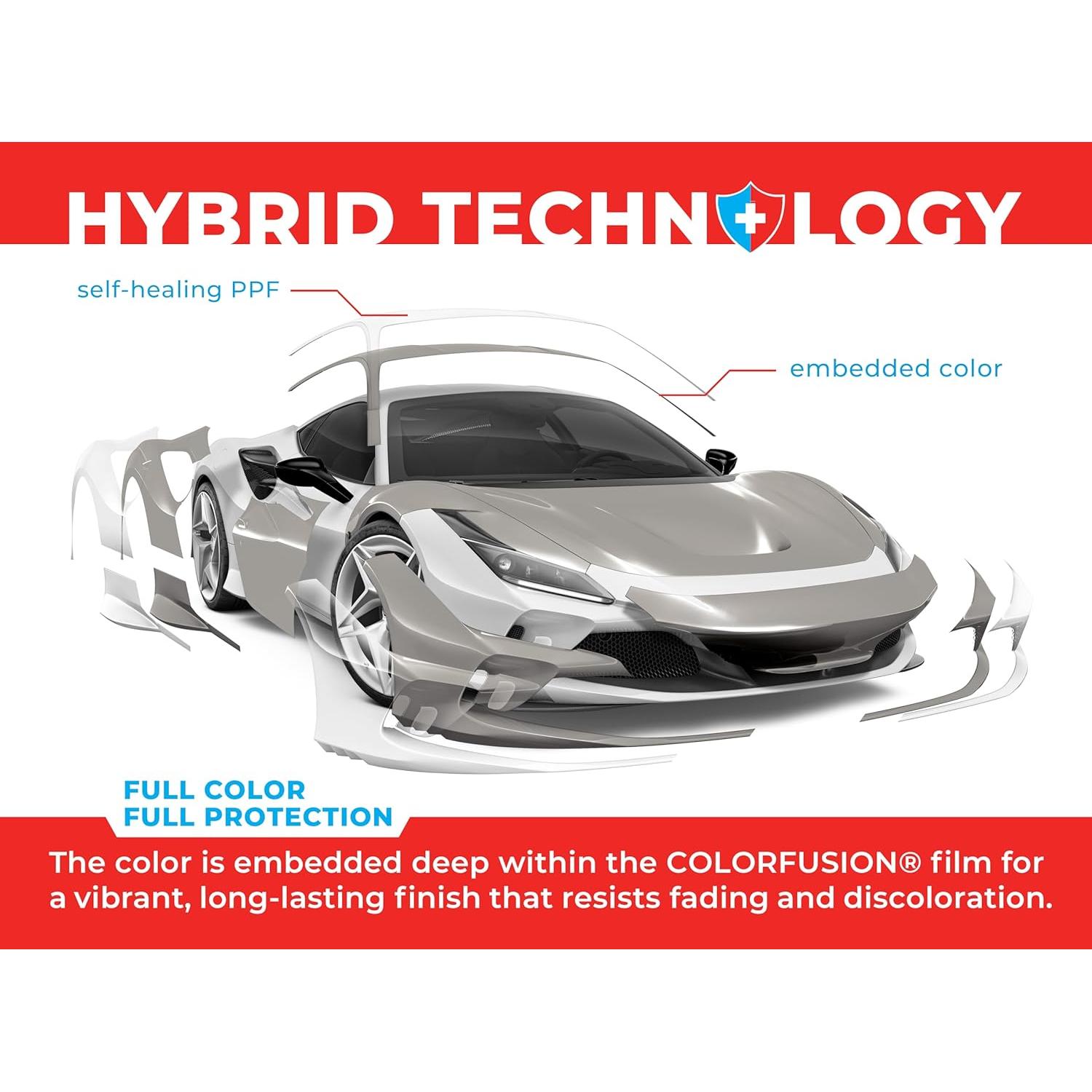 Vinilo Envoltura Automotriz VViViD ColorFusion Gris Tiza 30.9x152.4cm