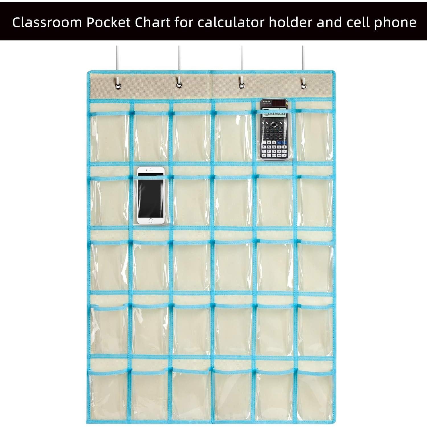 Organizador de Bolsillos Transparentes KEEPJOY 30 Bolsillos Beige