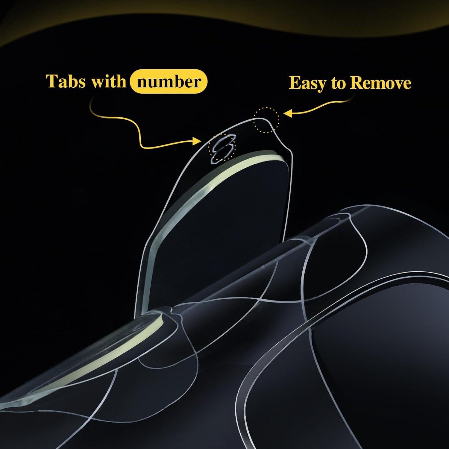 Pestañas Adhesivas para Uñas Postizas Teenitor - 300 Piezas