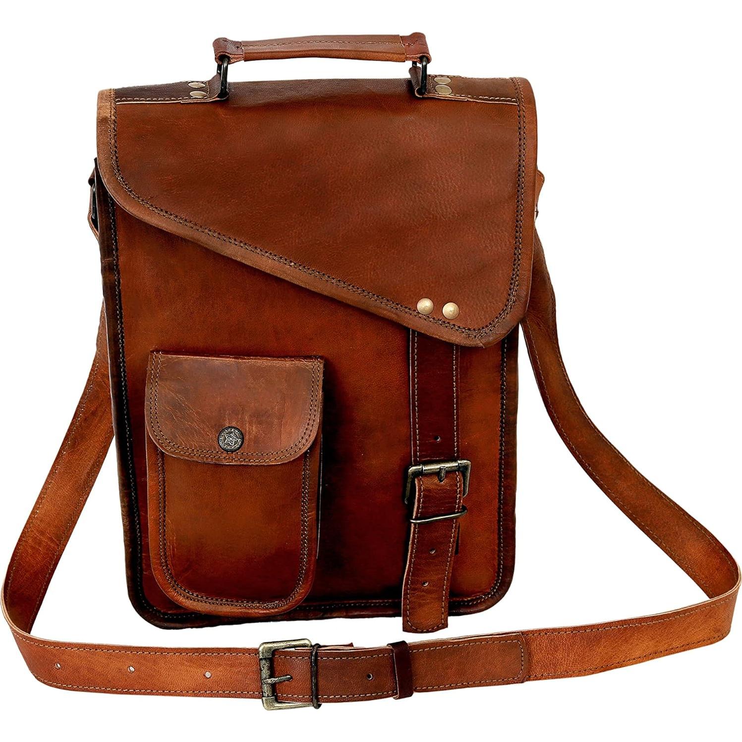 Bolsa de Mensajero de Cuero para Tableta 13" - Dañada