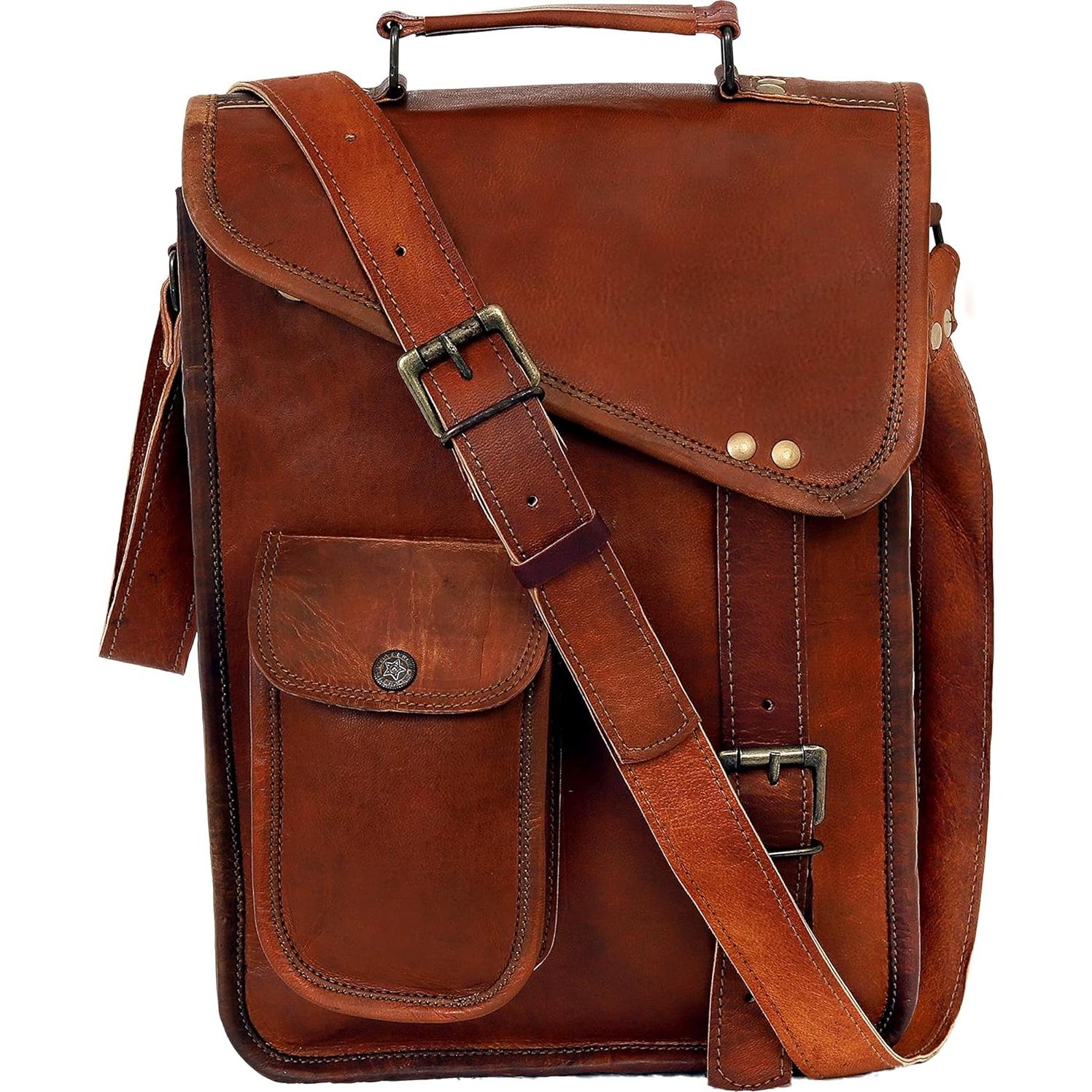 Bolsa de Mensajero de Cuero para Tableta 13" - Dañada