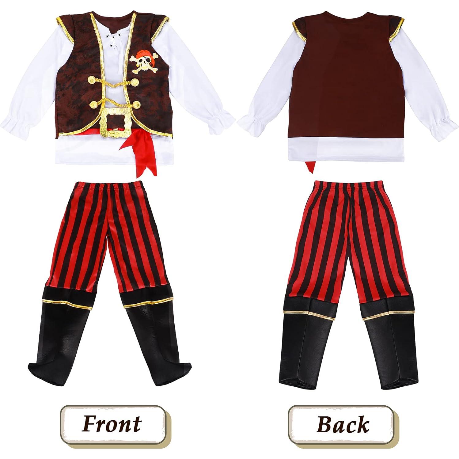 Disfraz de Pirata G.C para Niños con Accesorios - Talla 10-12 Años