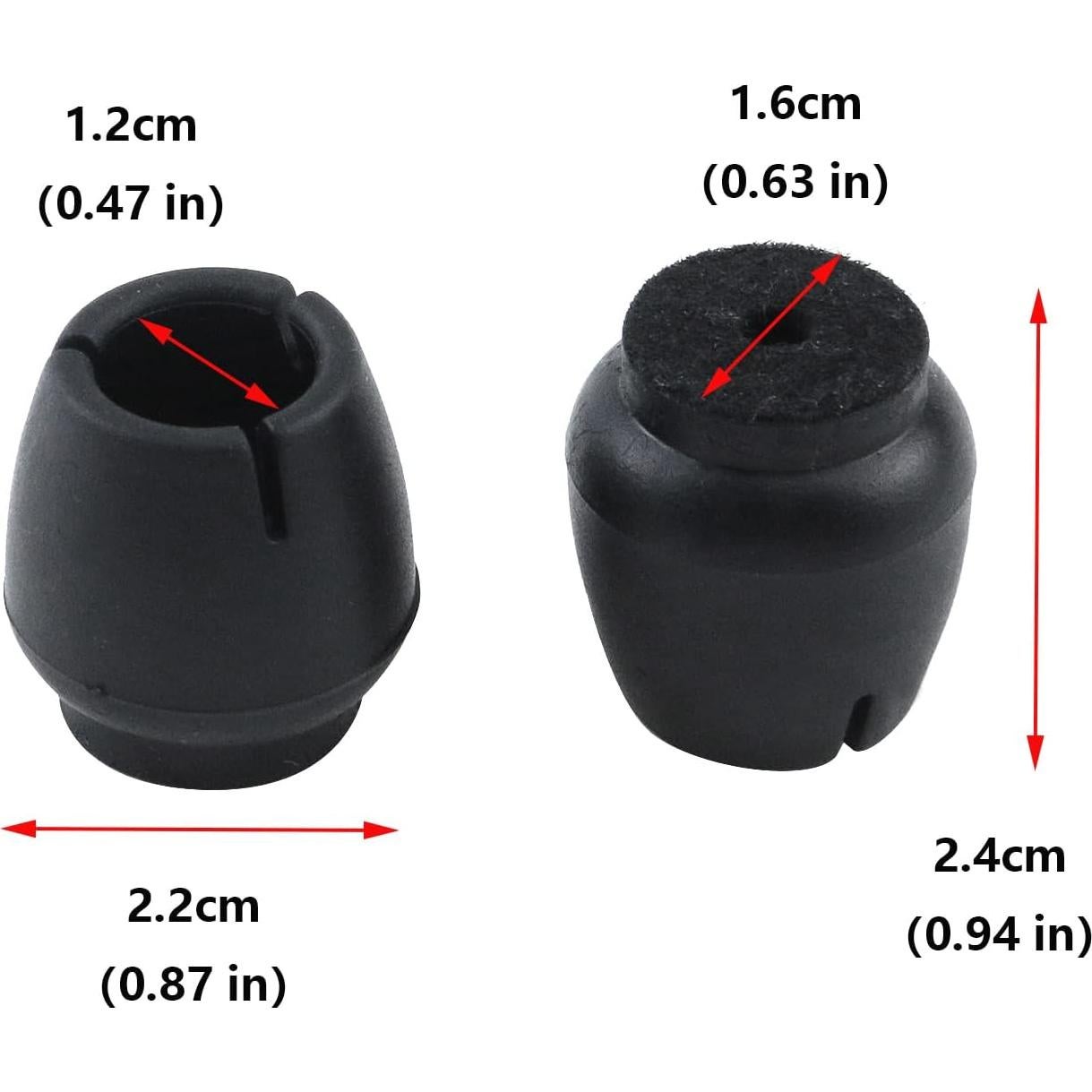 Antrader 24 Almohadillas de Silicona Negras para Muebles 1.2-1.6cm