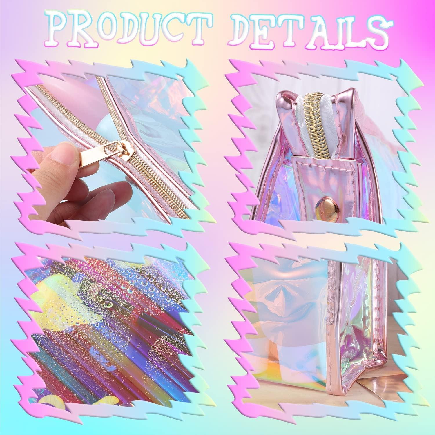 Bolsas de Maquillaje Holográficas BESARTE - 10 Pcs Impermeables