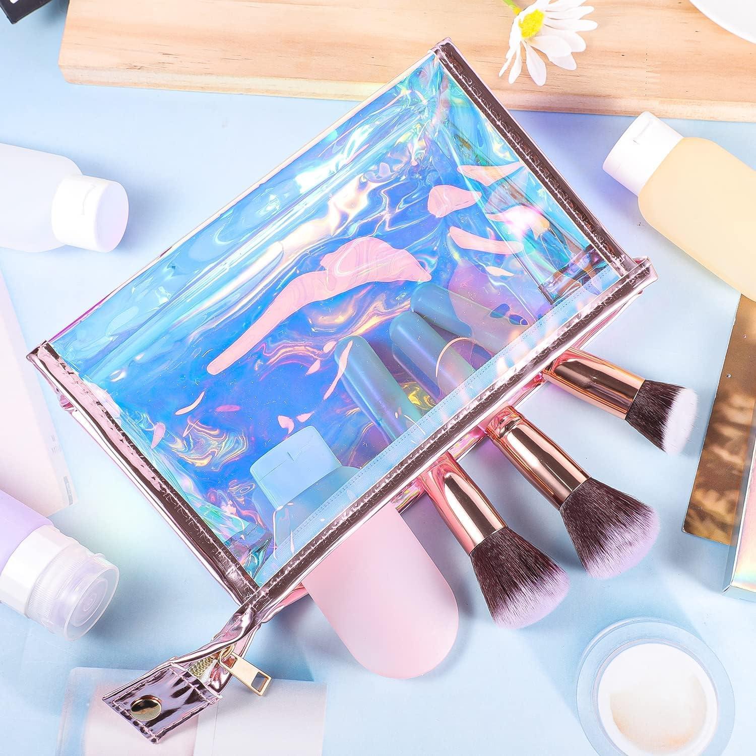Bolsas de Maquillaje Holográficas BESARTE - 10 Pcs Impermeables