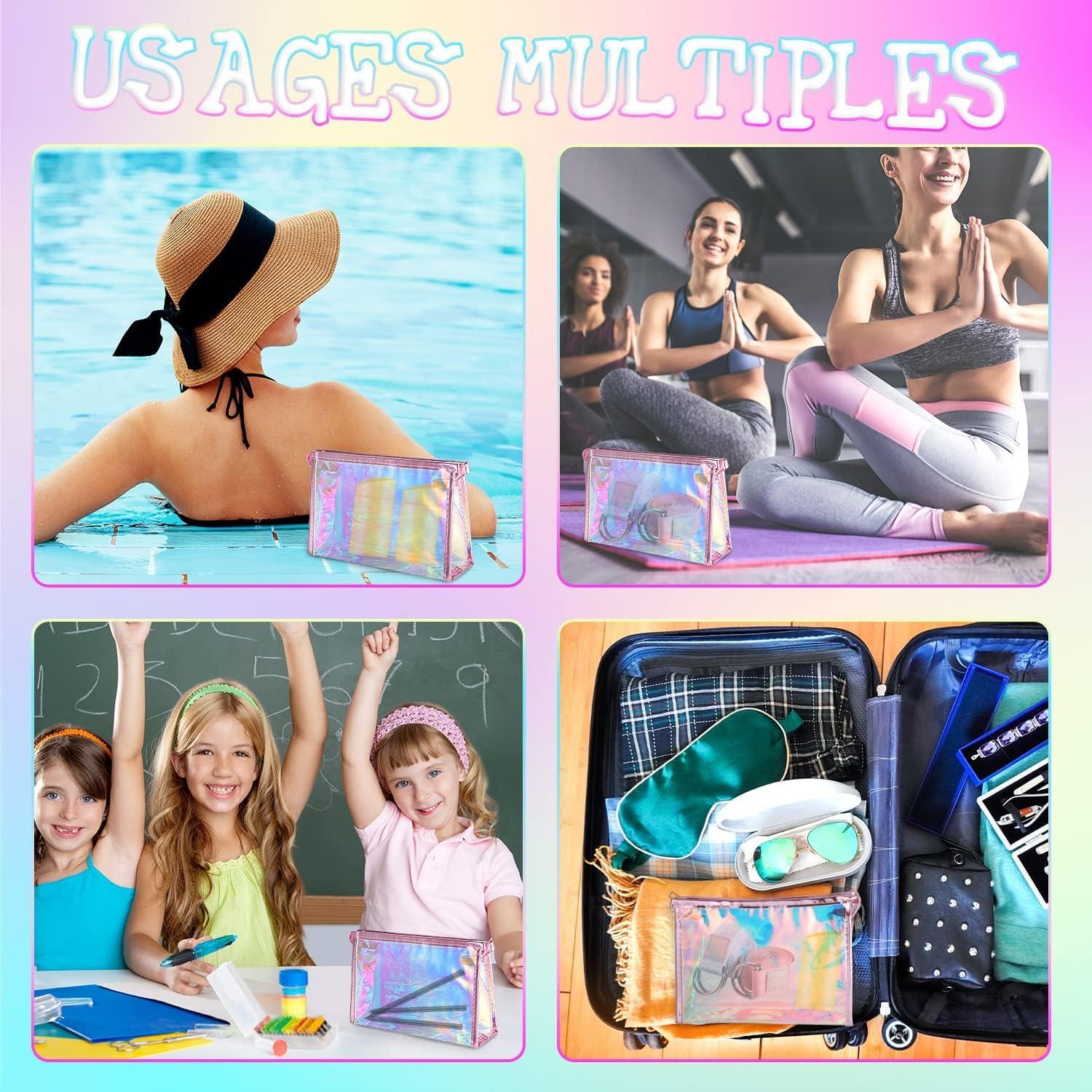 Bolsas de Maquillaje Holográficas BESARTE - 10 Pcs Impermeables