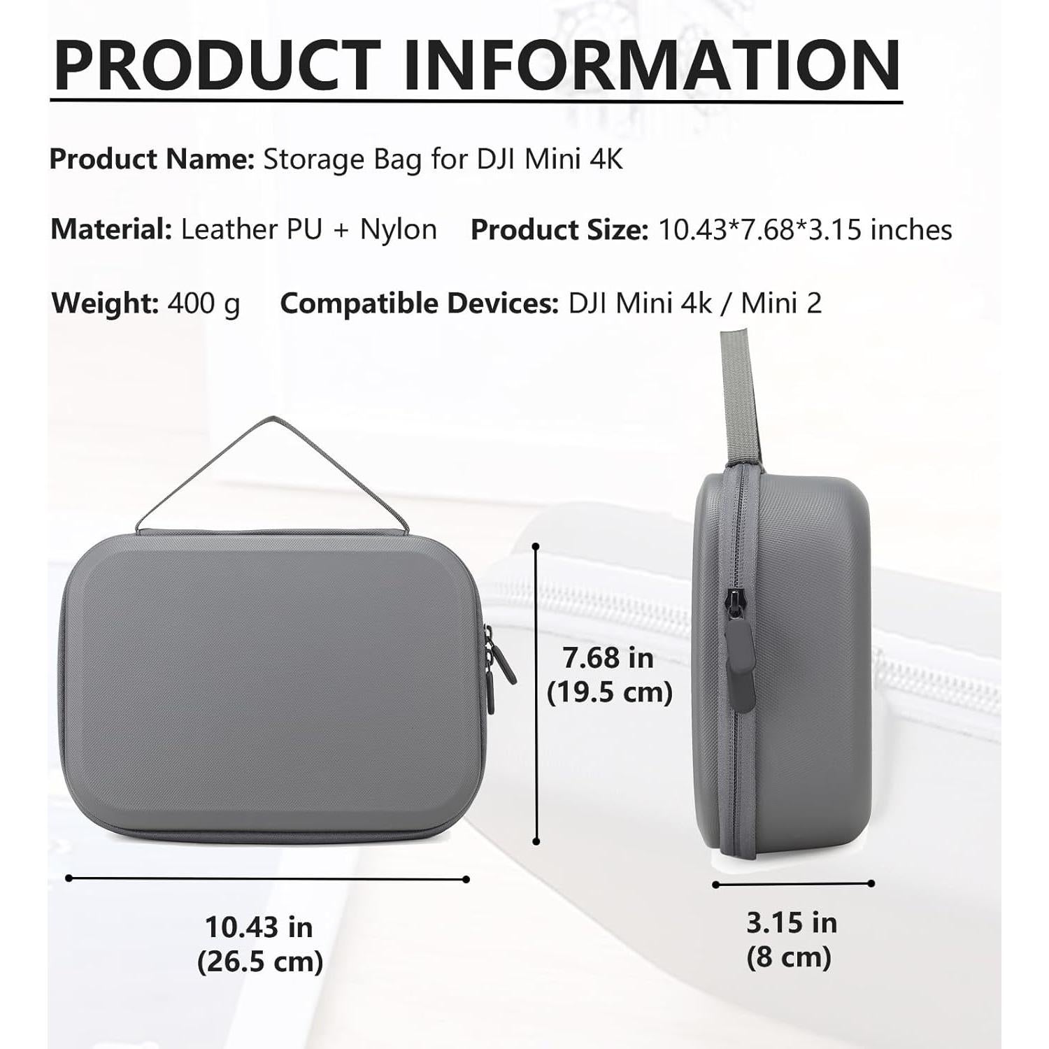 Bolsa de Almacenamiento Flyekist para DJI Mini 4K/2/2 SE - Caja Dura