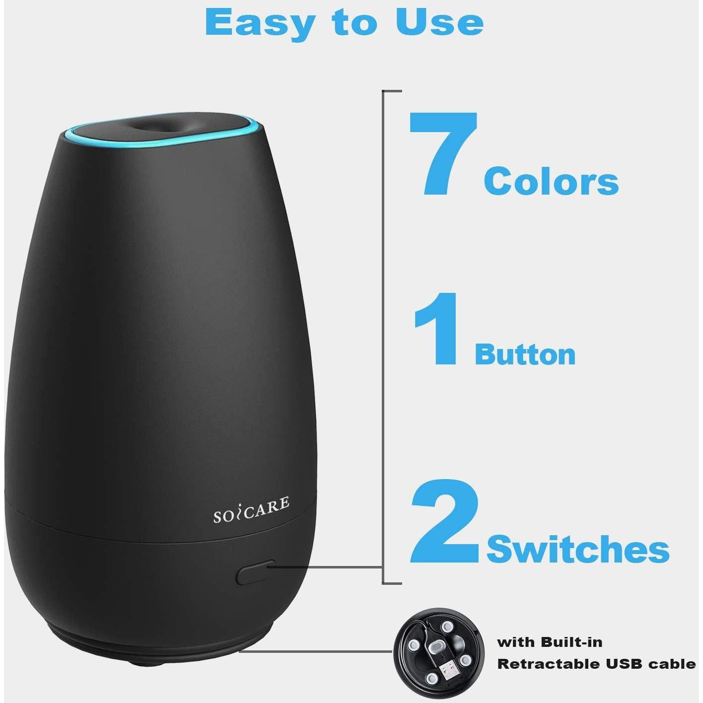 Difusor de Aceites Esenciales SOICARE USB para Automóvil 60ml