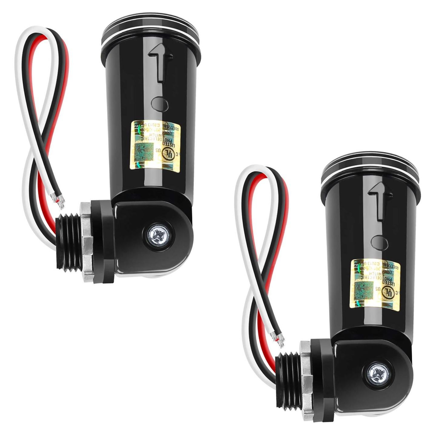 Paquete de 2 Sensores de Luz Exterior KUKUPPO IP65 100-277V