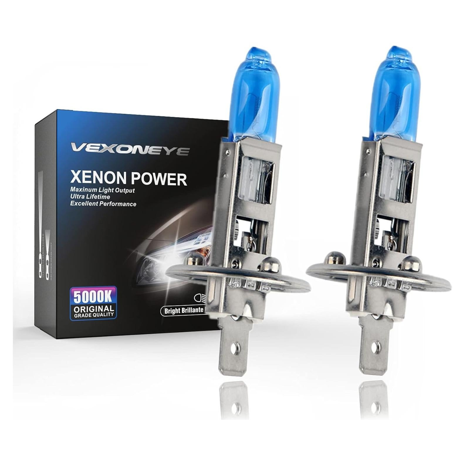 Bombilla Halógena H1 VEXONEYE 12V 55W Luz Blanca 5000K