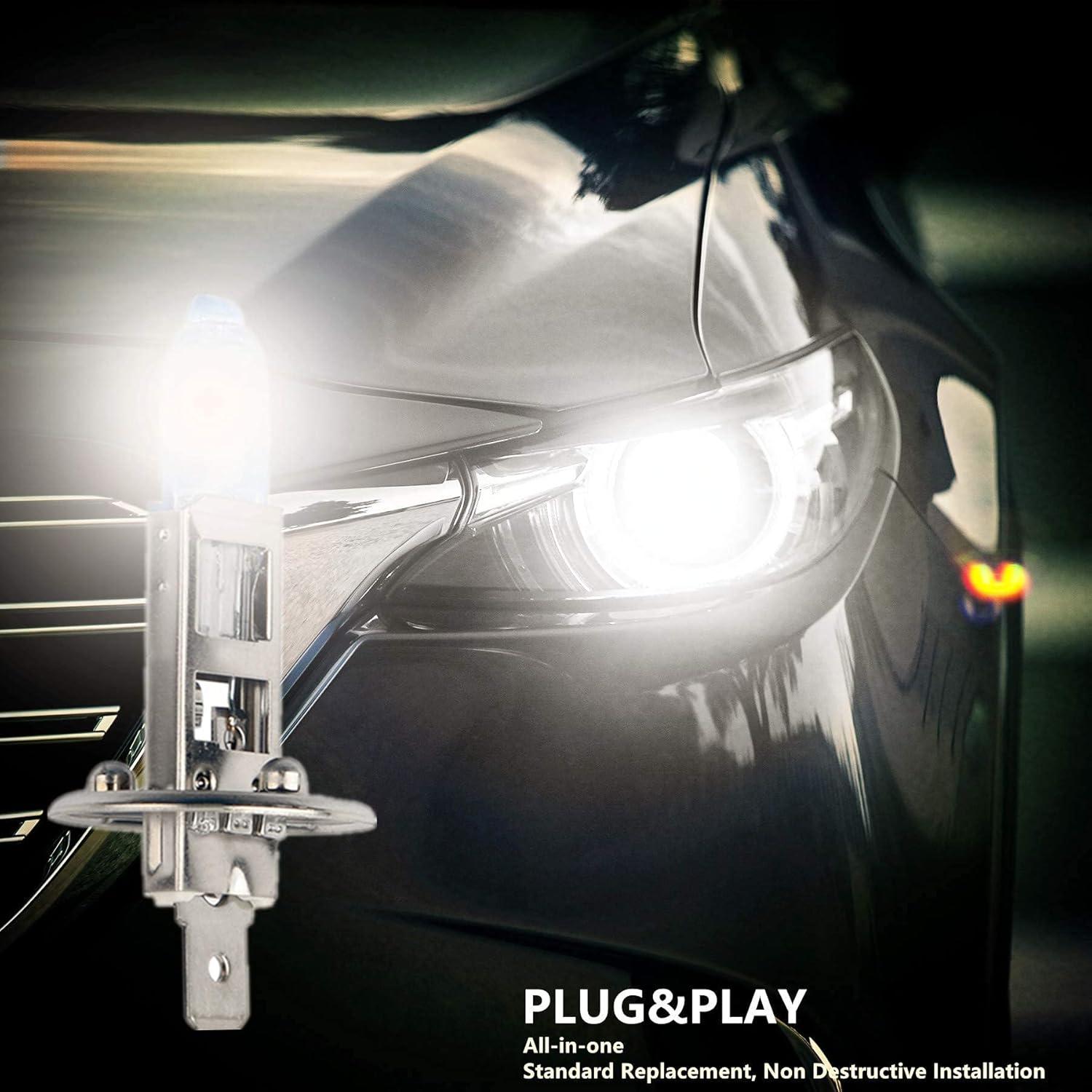 Bombilla Halógena H1 VEXONEYE 12V 55W Luz Blanca 5000K