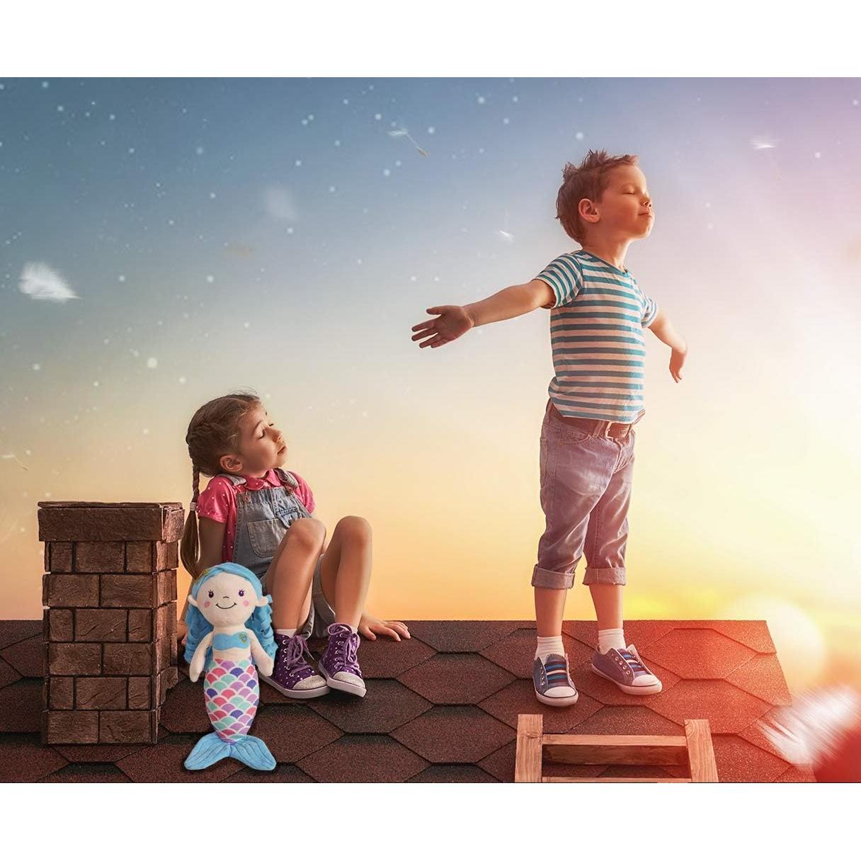 Muñeca Sirena de Peluche Timoospeed 40 cm Azul Suave