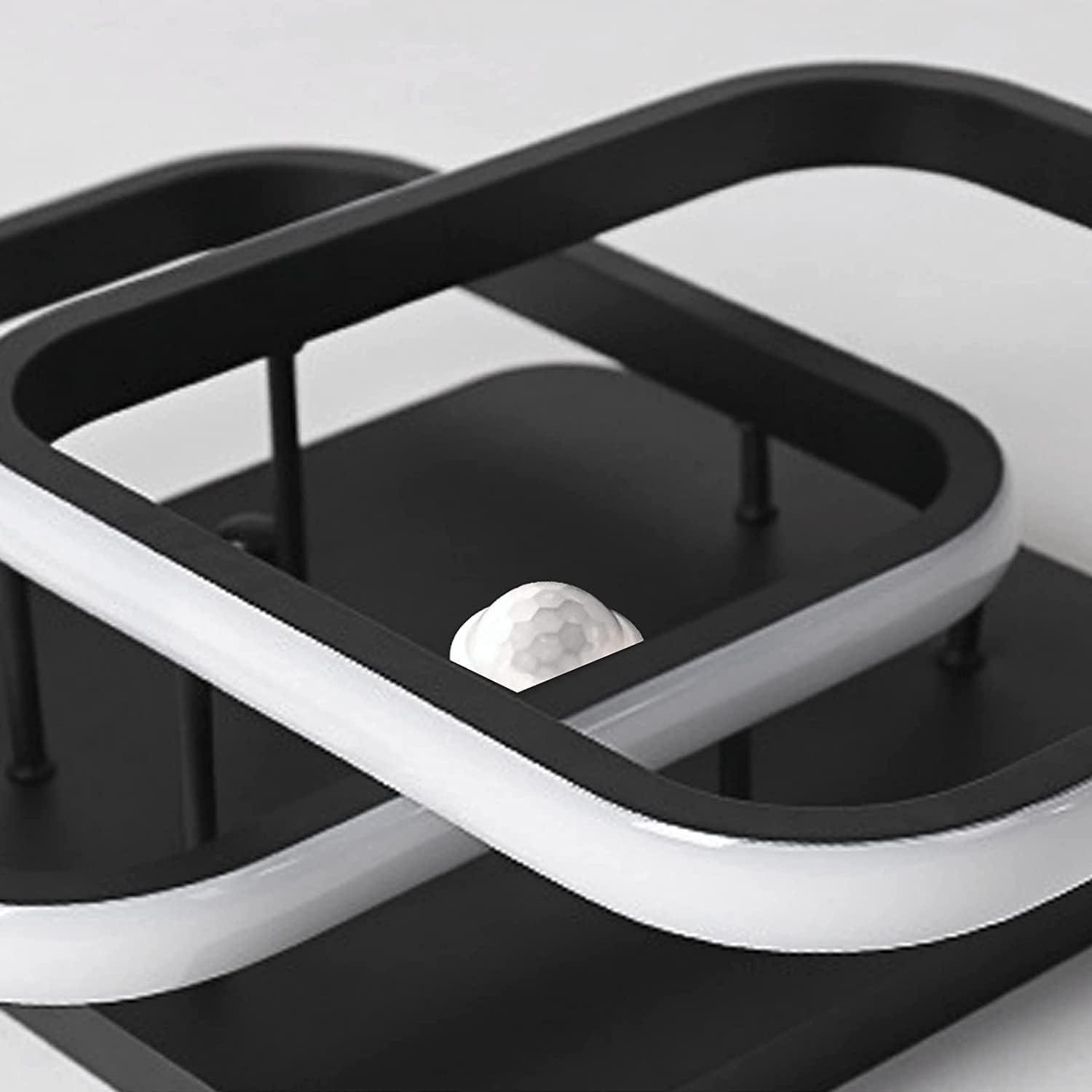 Luz de Techo LED ADISUN 22W con Sensor de Movimiento Negro