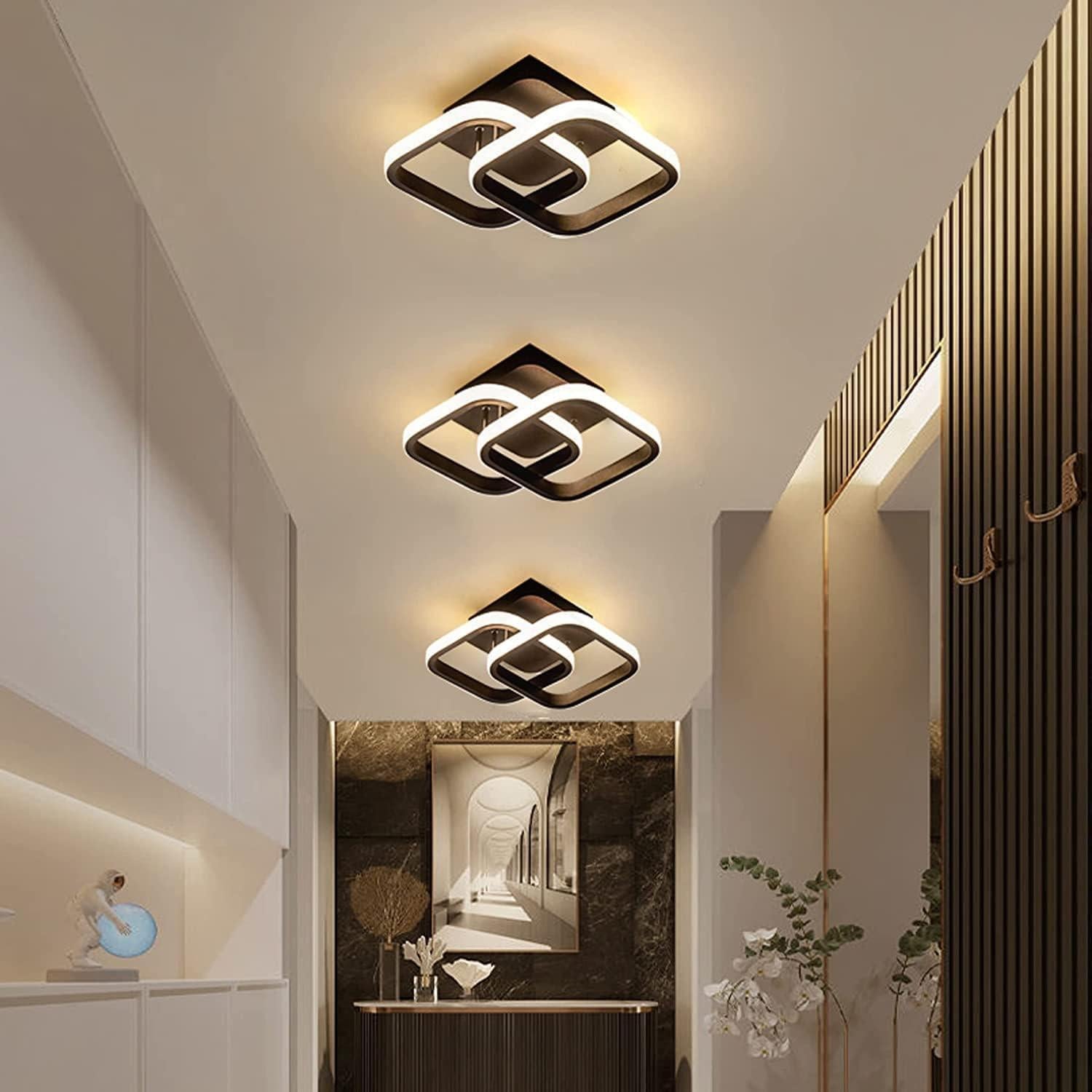 Luz de Techo LED ADISUN 22W con Sensor de Movimiento Negro